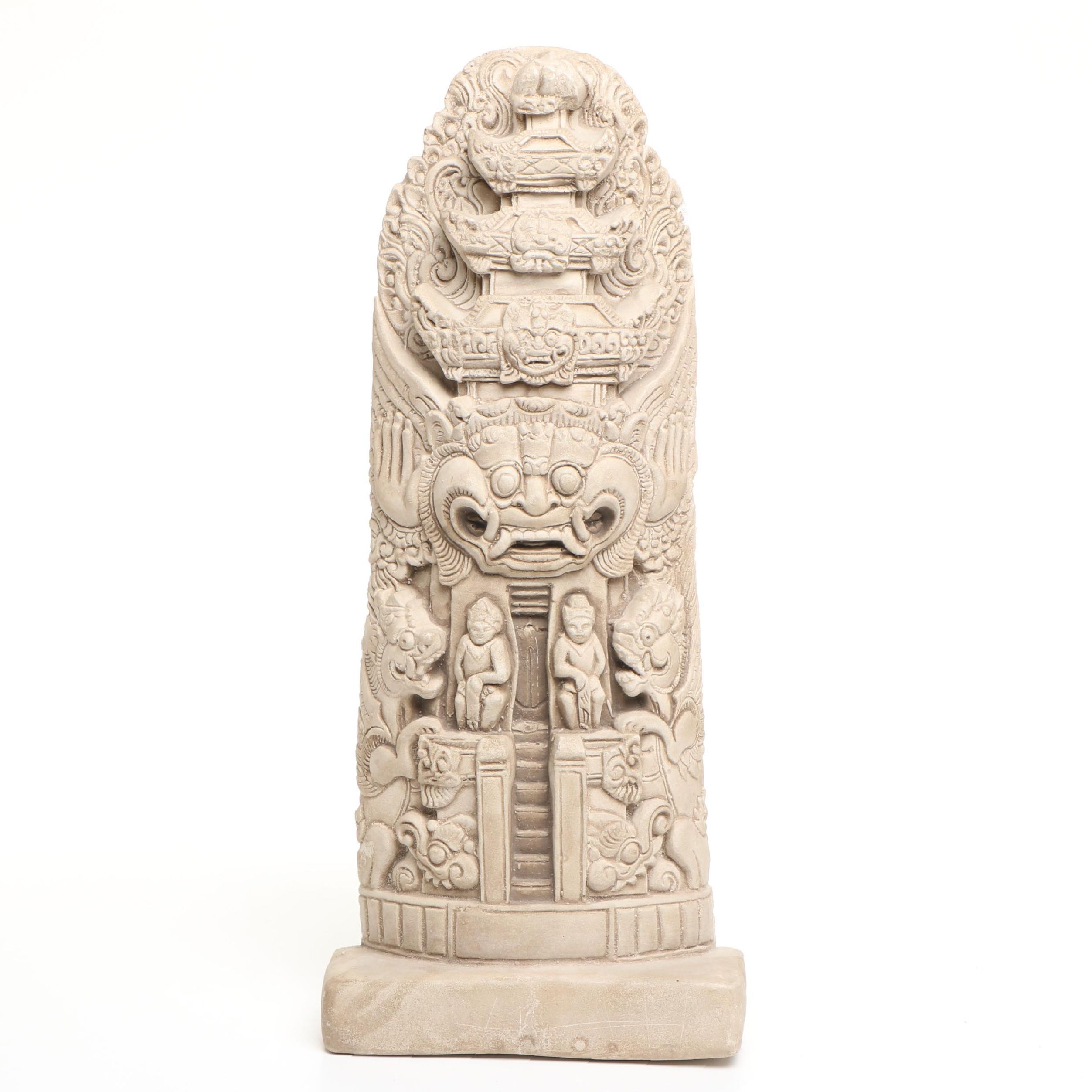 Southeast Asian Style Cast Plaster Temple Wall Décor