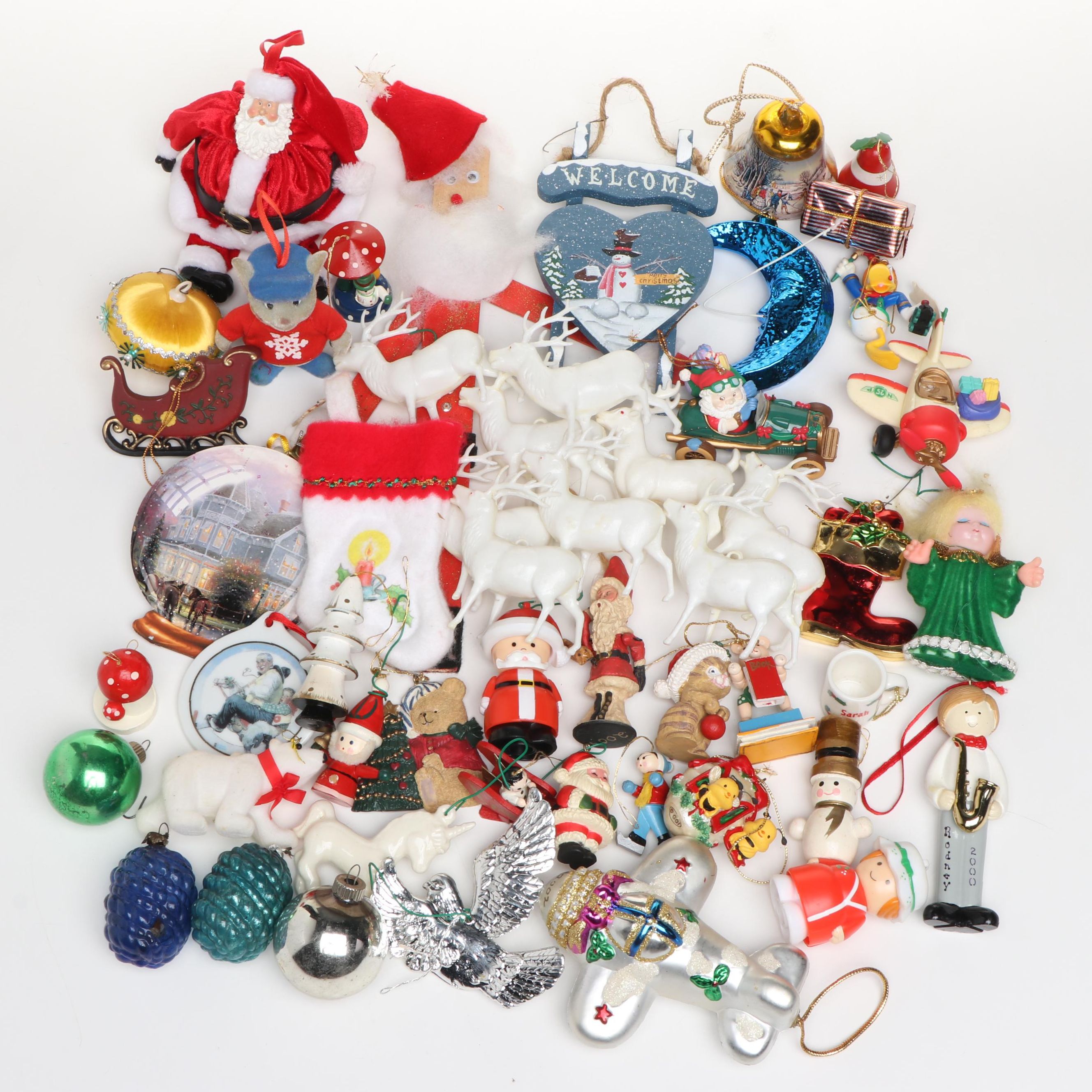 Vintage Mercury Glass with Other Ornaments and Décor, Mid to Late 20th Century