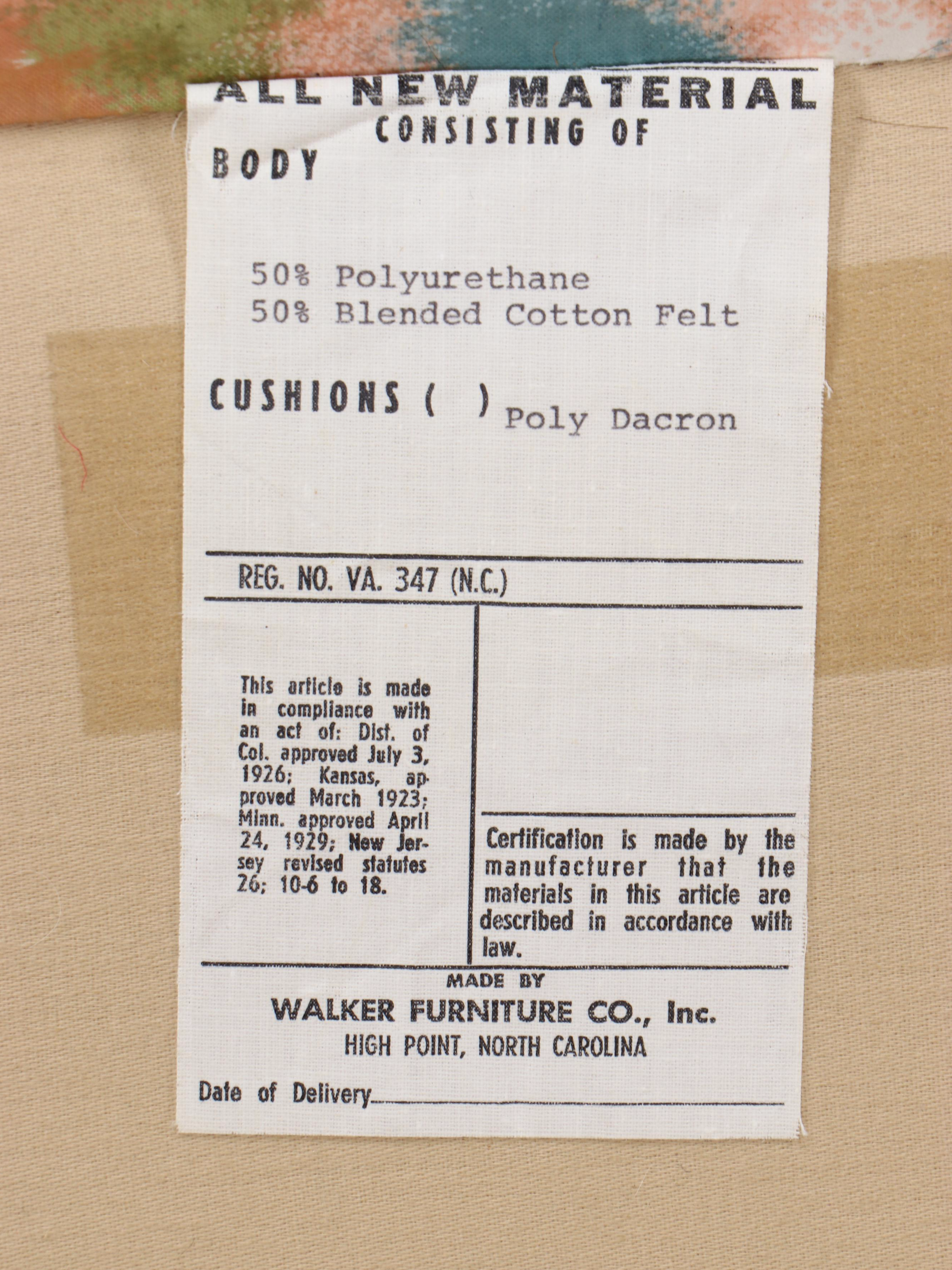 Walker Furniture Co. Upholstered Armchair