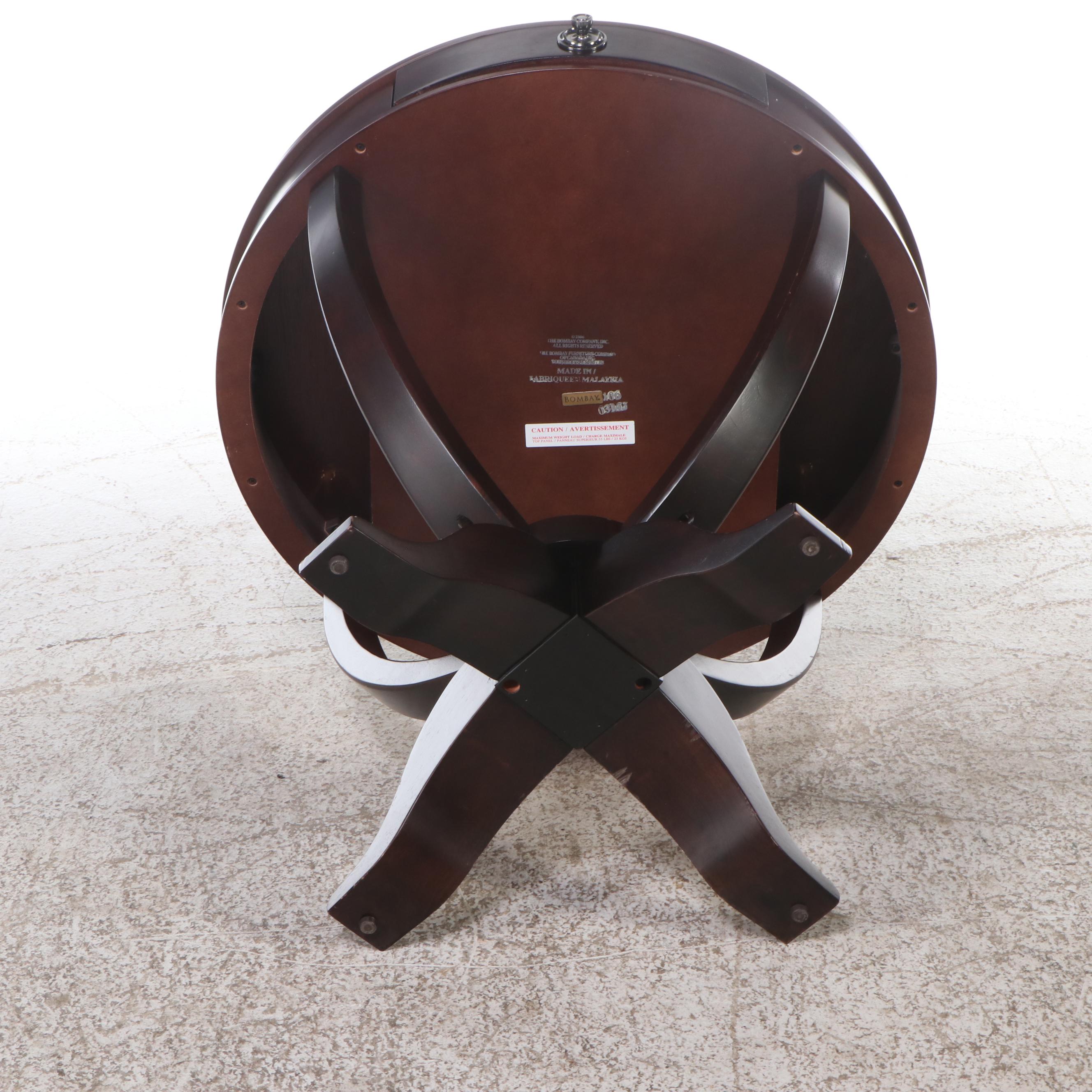 Pair of Bombay Company Mahogany Side Tables, 2006