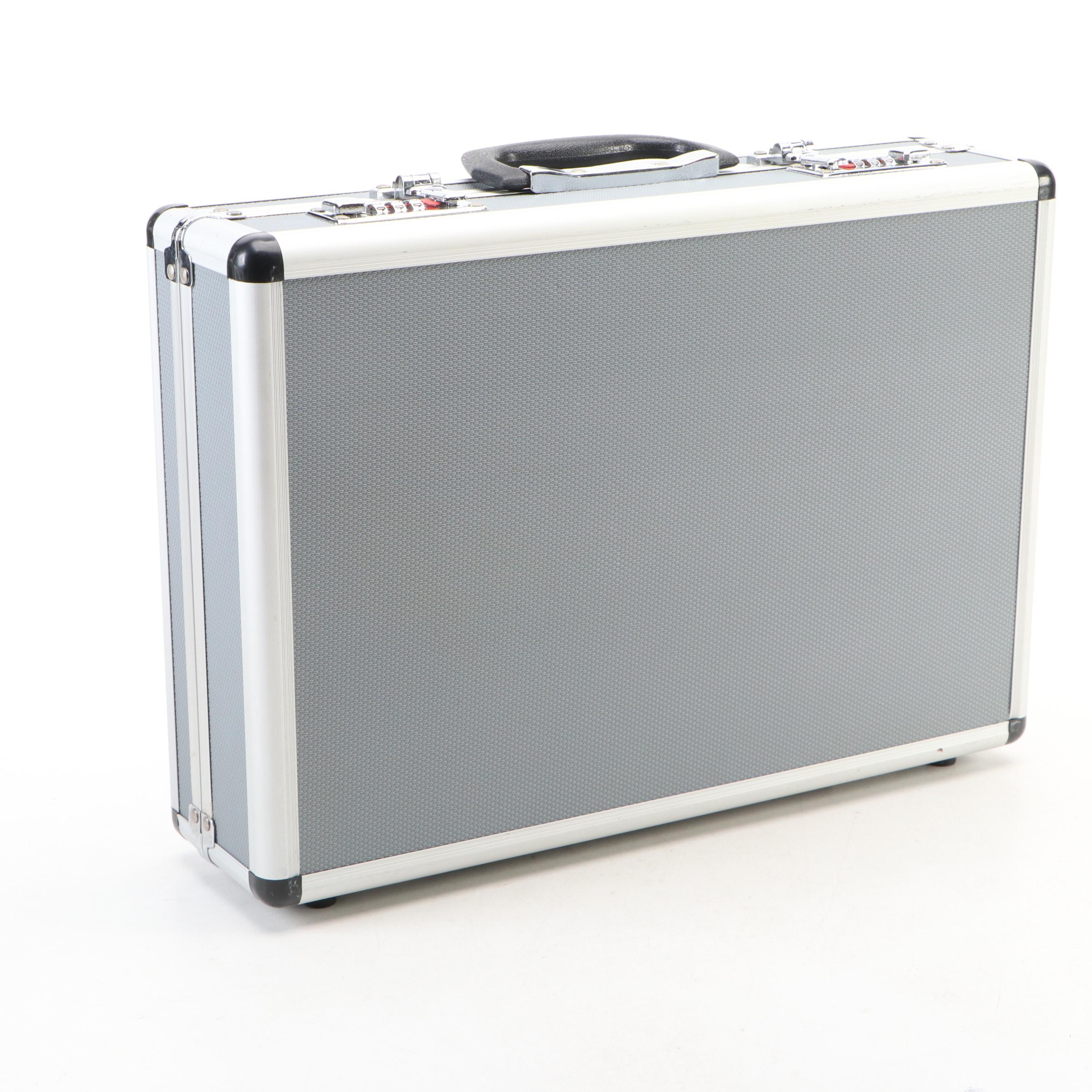 Combination Lock Metal Tool Carrying Case with Hand Tools