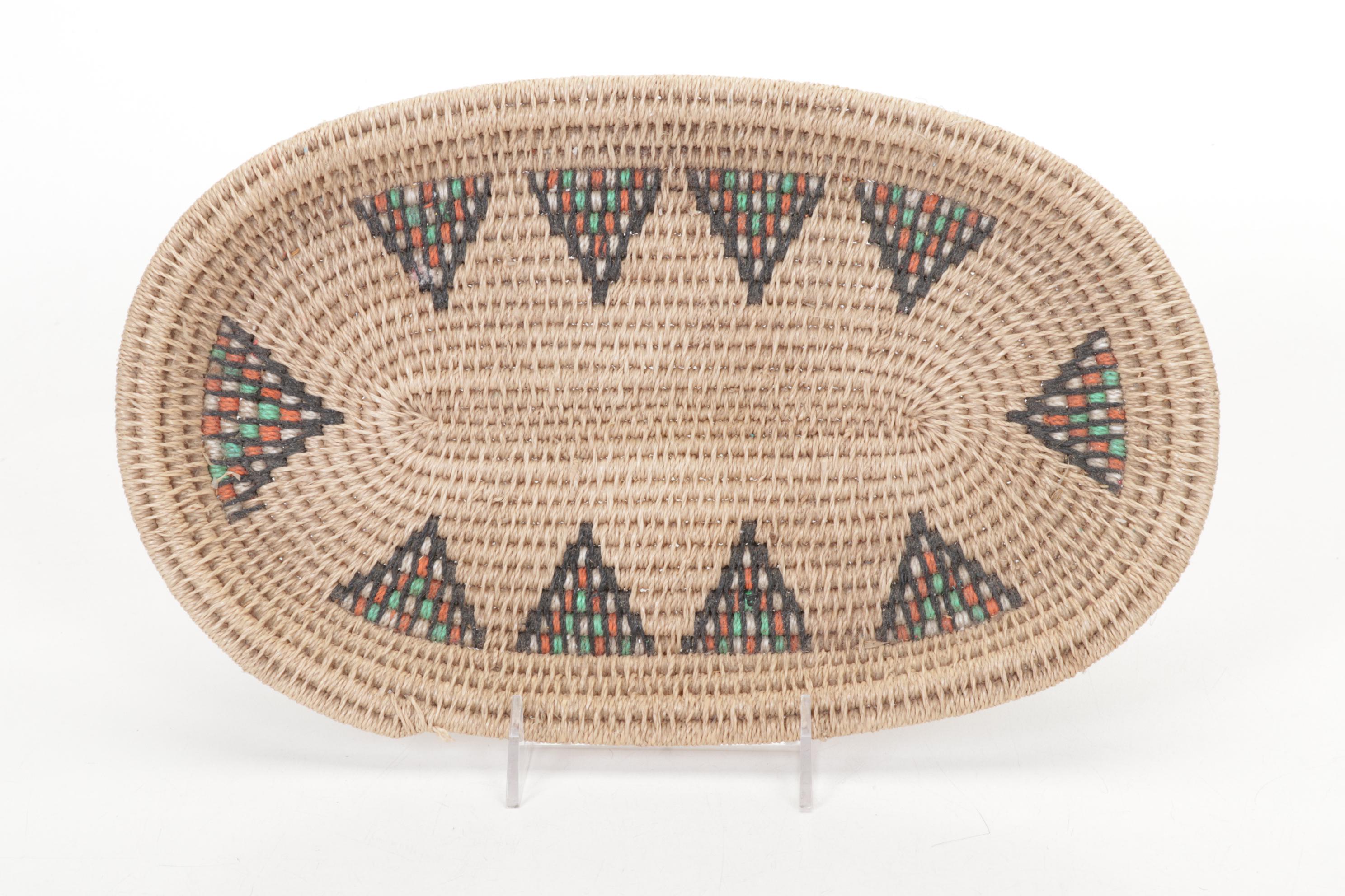 African Nubian, Swazi & Other Woven Baskets and Bamboo Trivet