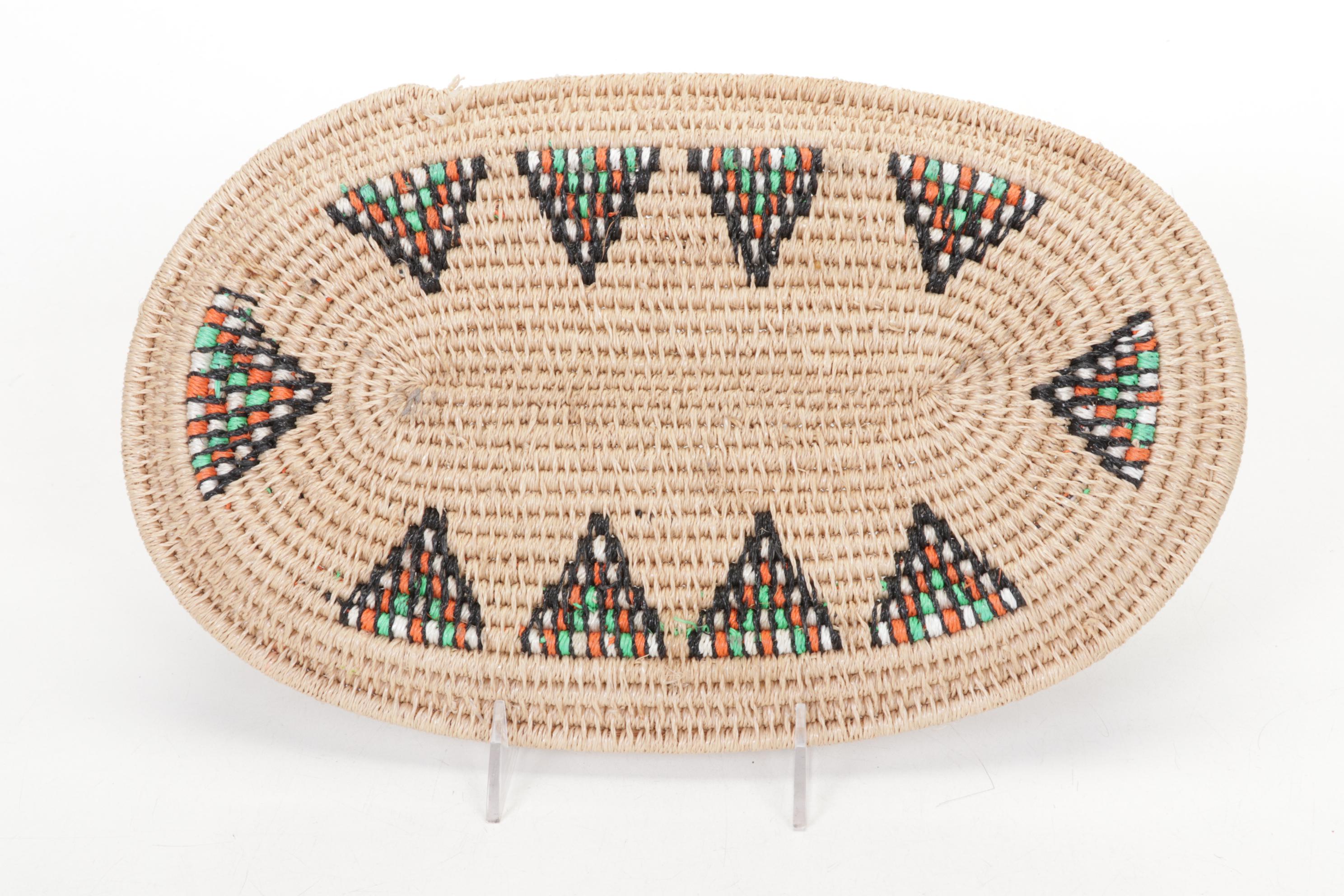 African Nubian, Swazi & Other Woven Baskets and Bamboo Trivet
