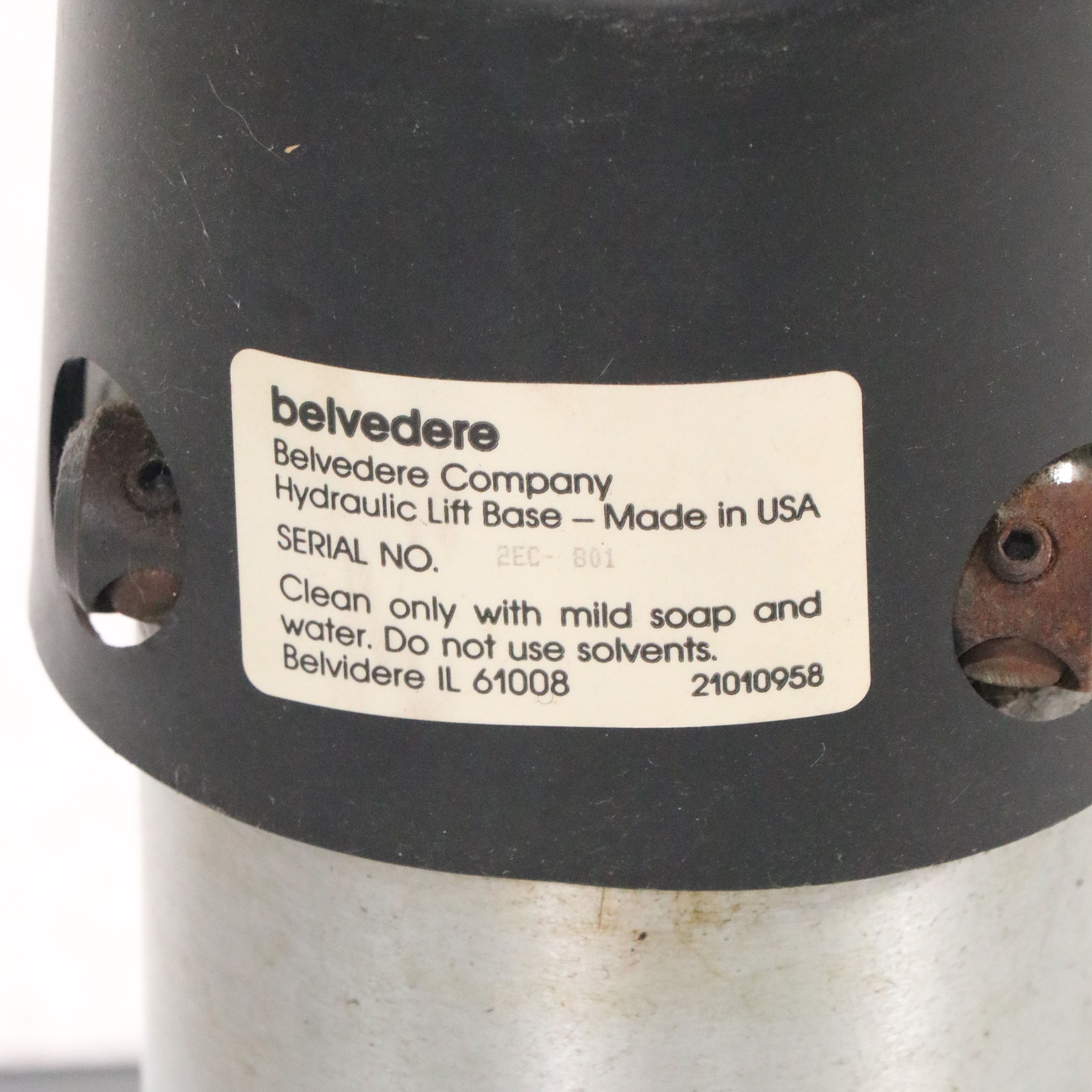 Belvedere Company Faux Leather Upholstered Hydraulic Barber's Chair, Late 20th C