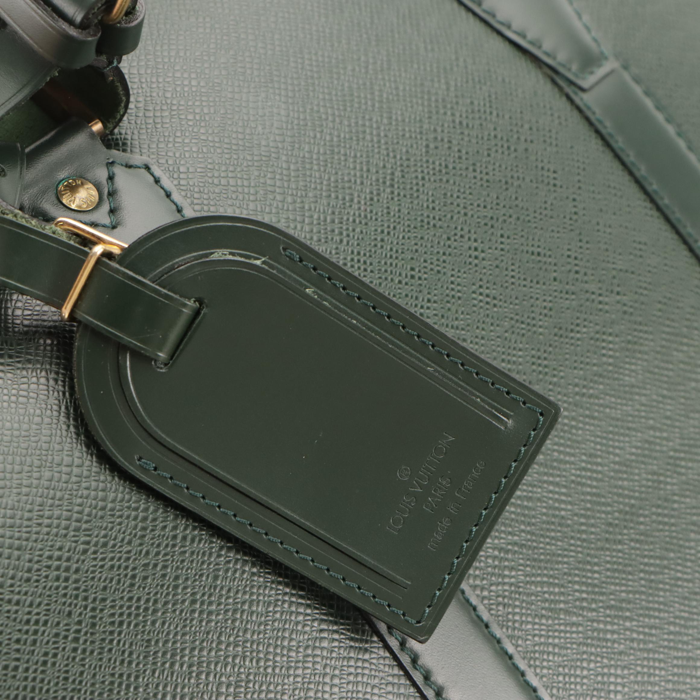 Louis Vuitton Helanga 1 Poche Travel Bag in Borneo Green Taïga Leather