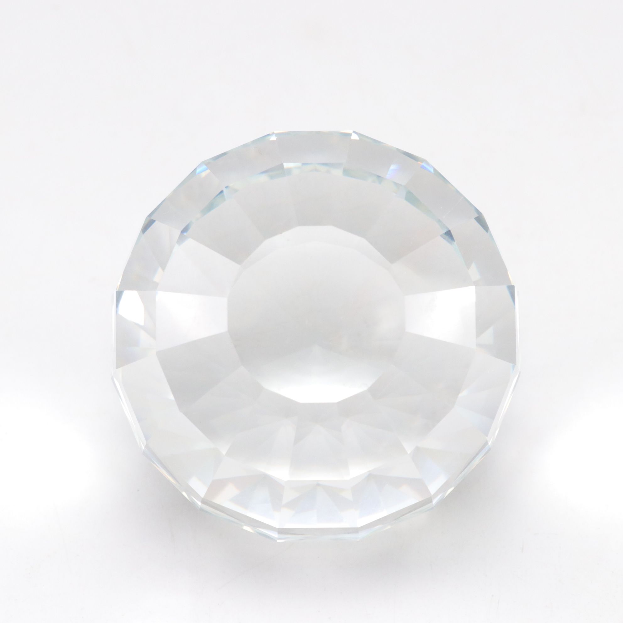 Blue Ombré Glass Decanter with Cut Crystal Ball and Cobalt Swirl Paperweights