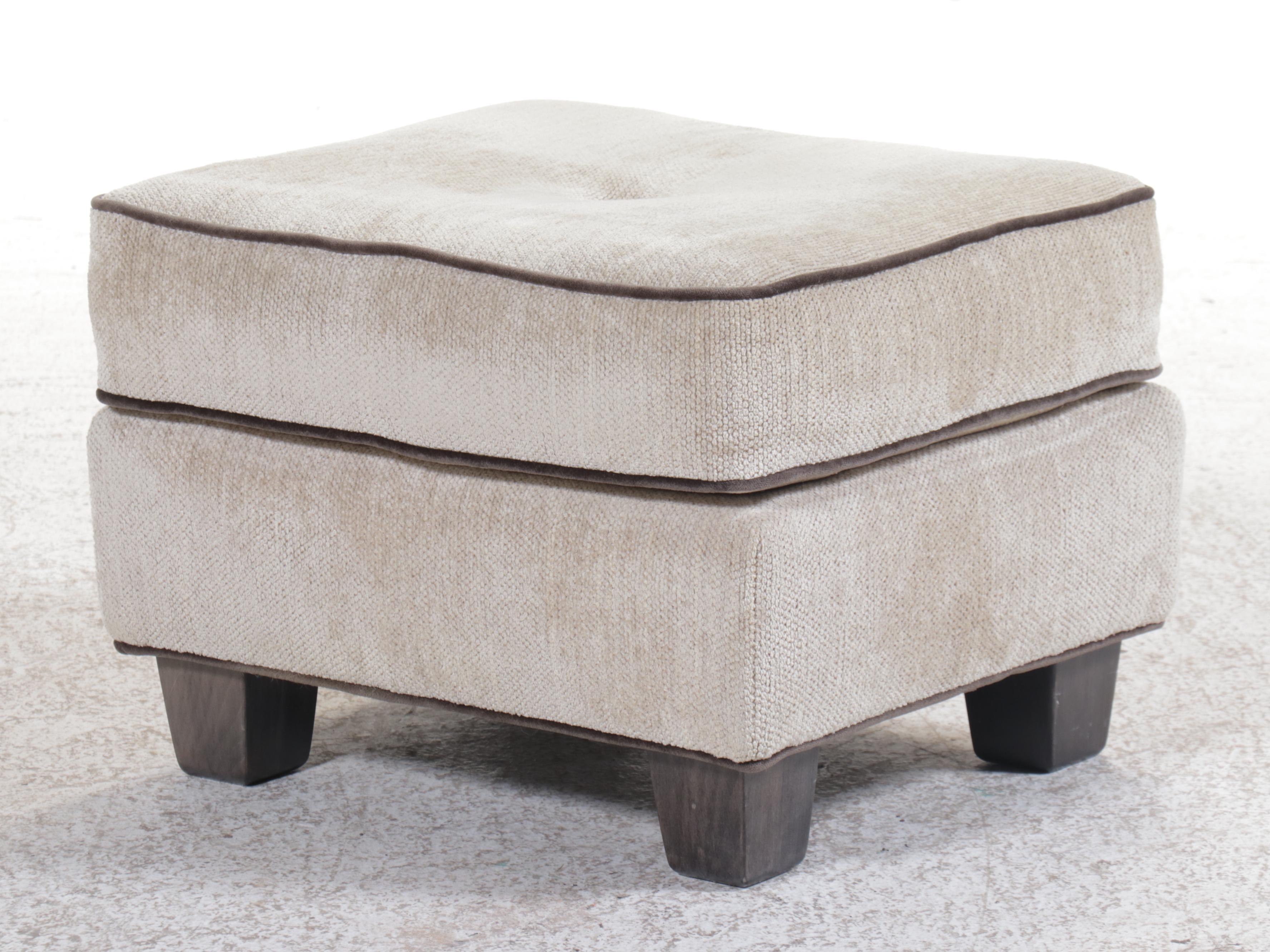 Pair of Contemporary Upholstered Ottomans