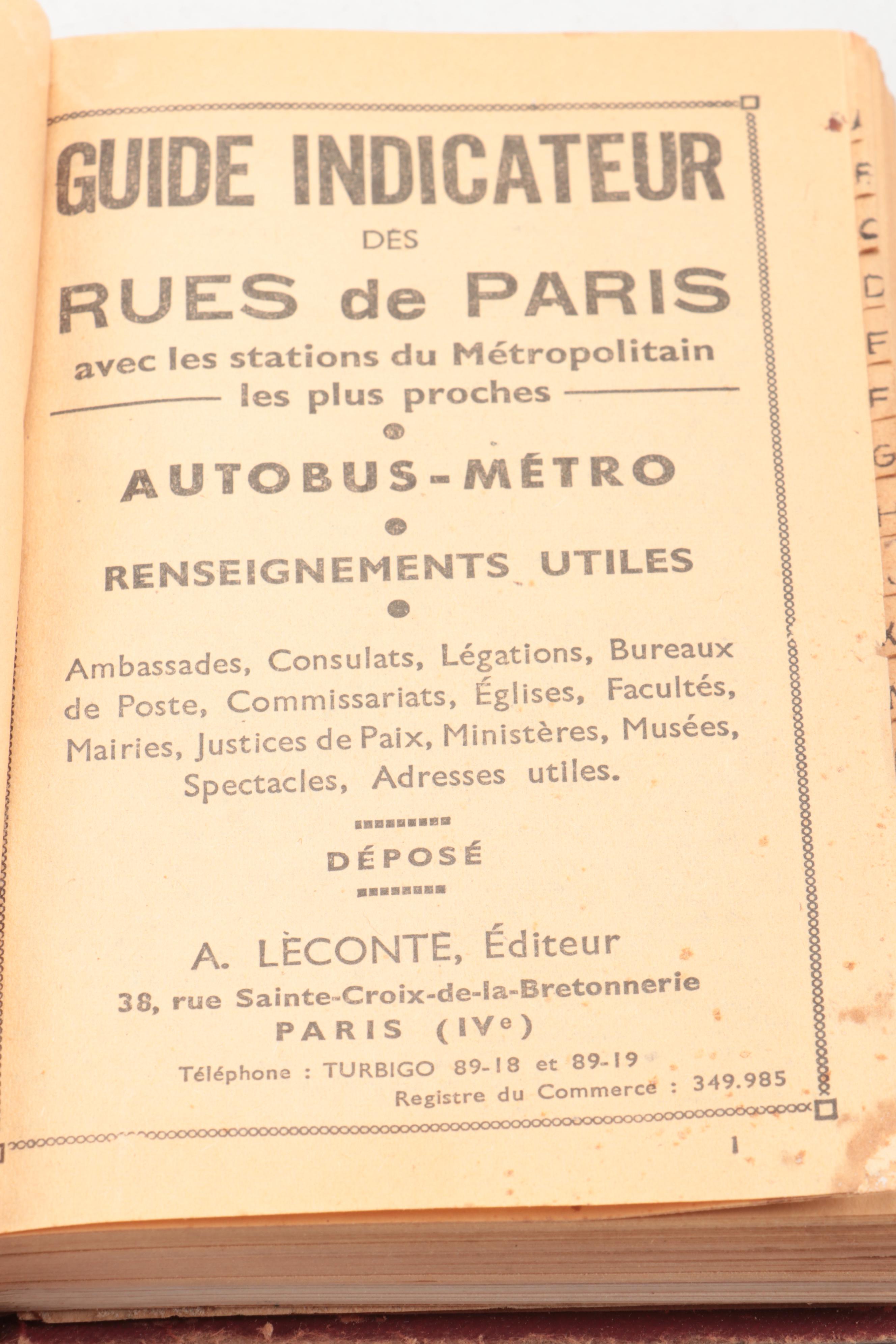 "A Guide to the Louvre" and Other Antique French Travel Guide Books