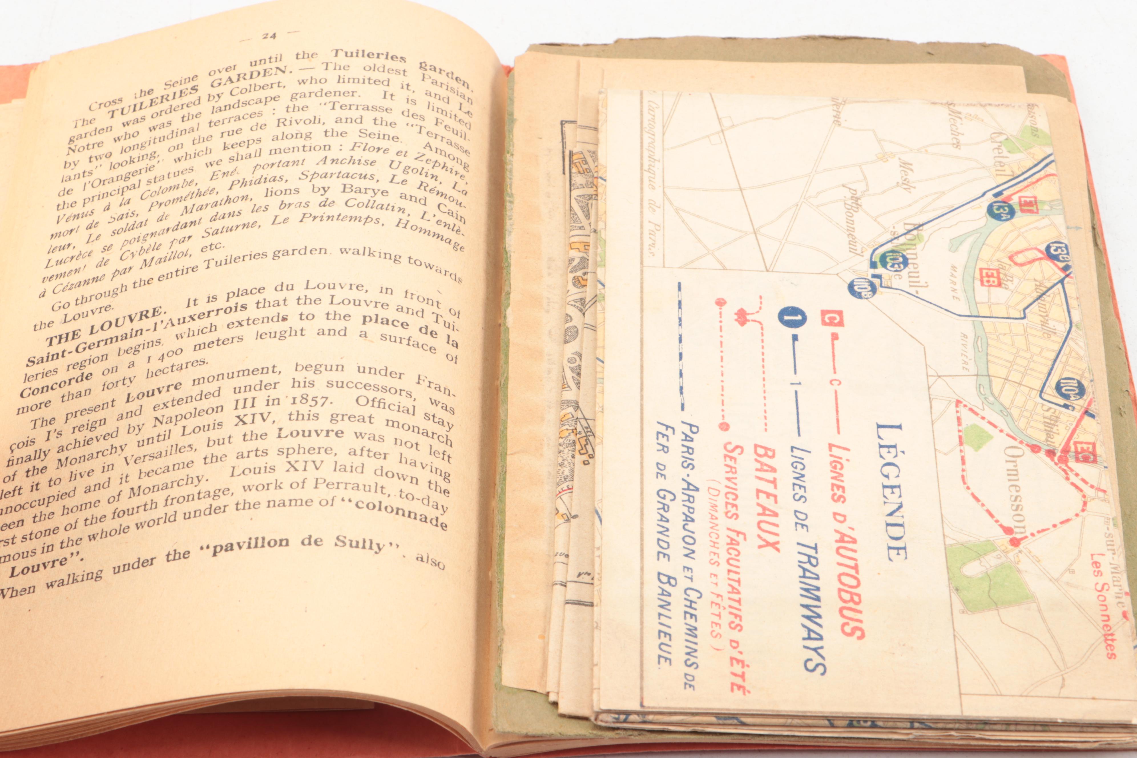 "A Guide to the Louvre" and Other Antique French Travel Guide Books