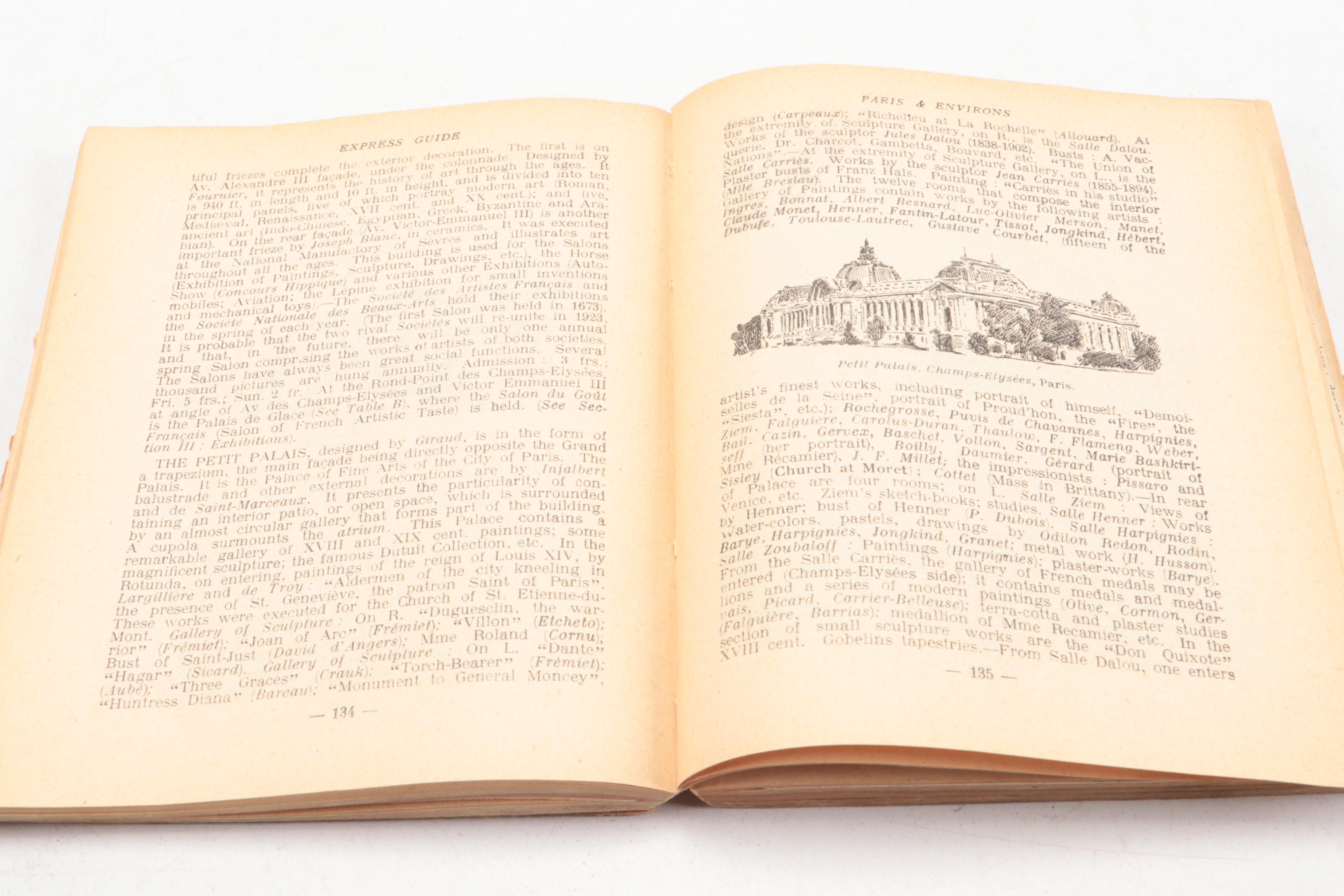 "A Guide to the Louvre" and Other Antique French Travel Guide Books