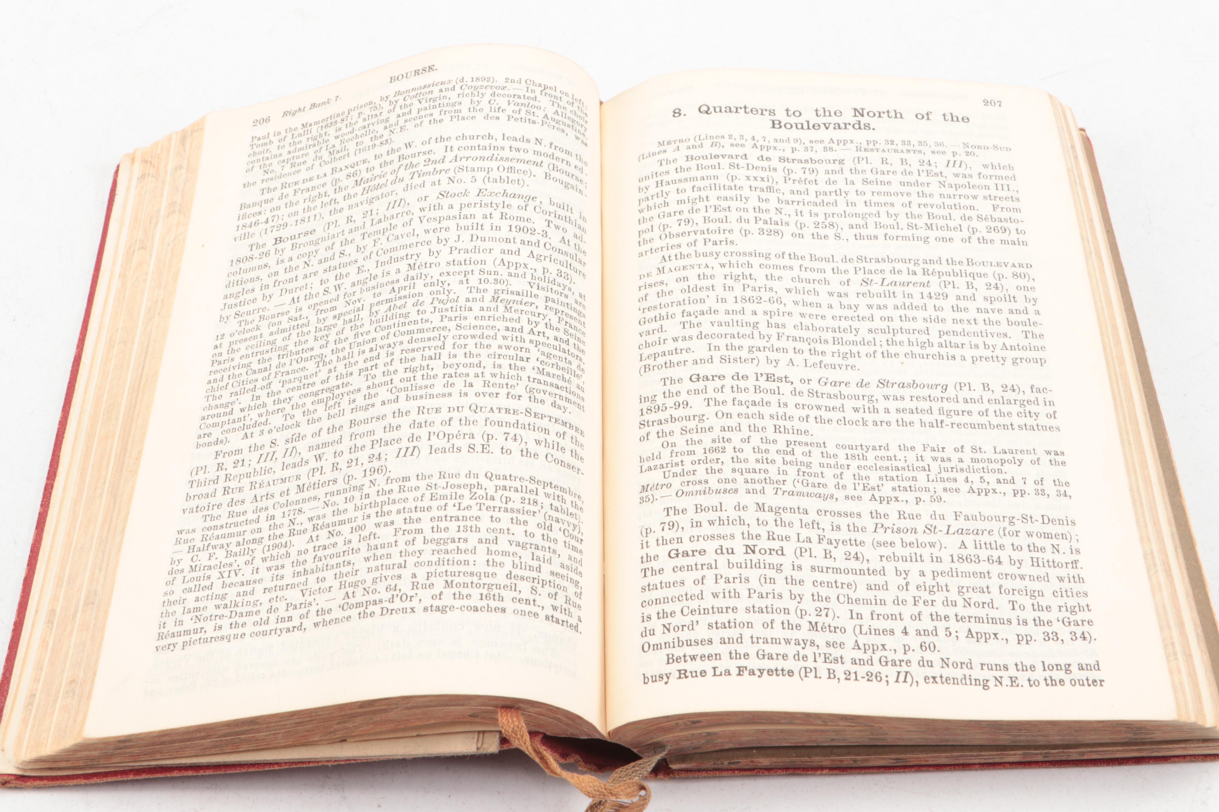 "A Guide to the Louvre" and Other Antique French Travel Guide Books