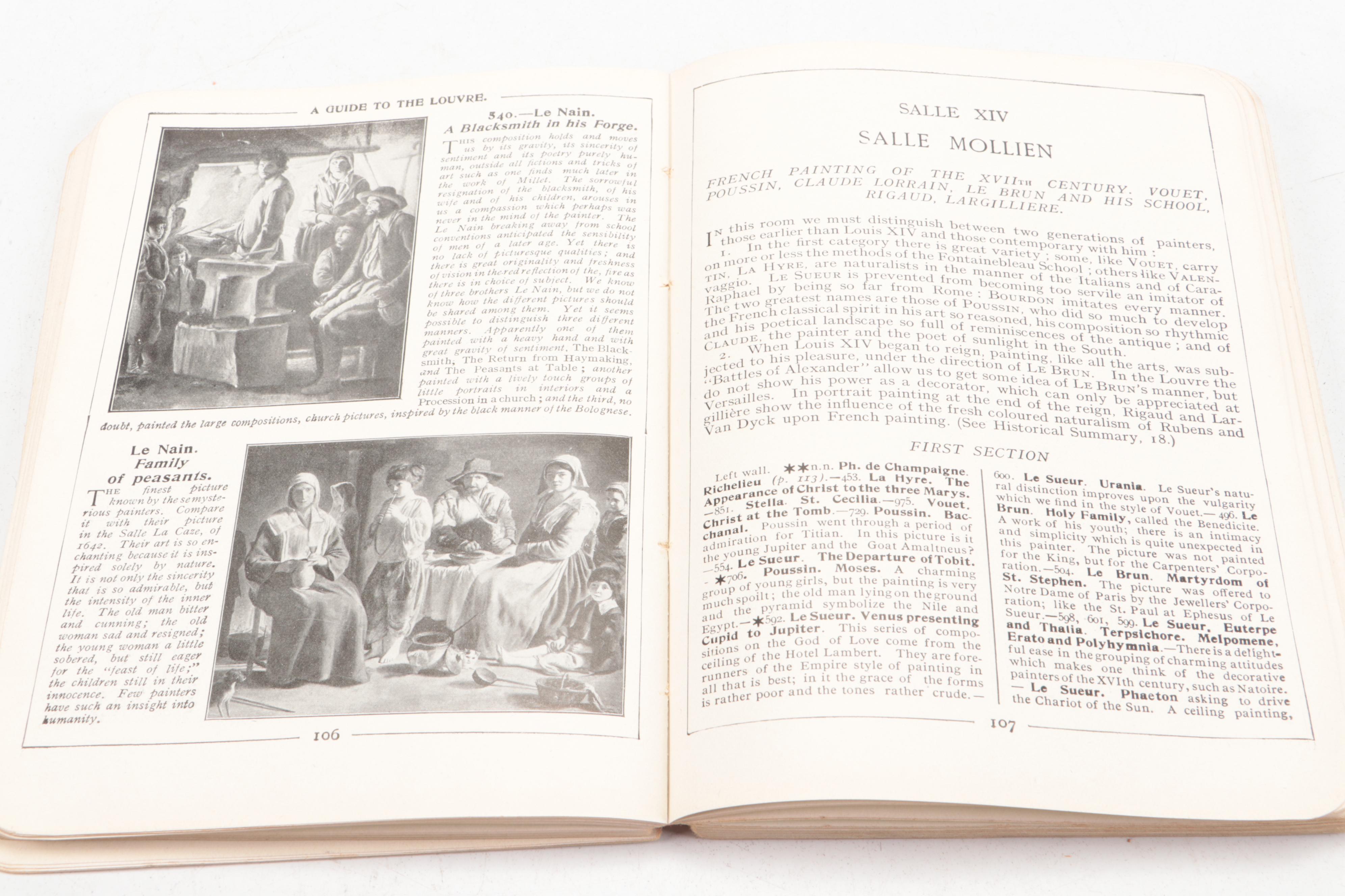 "A Guide to the Louvre" and Other Antique French Travel Guide Books
