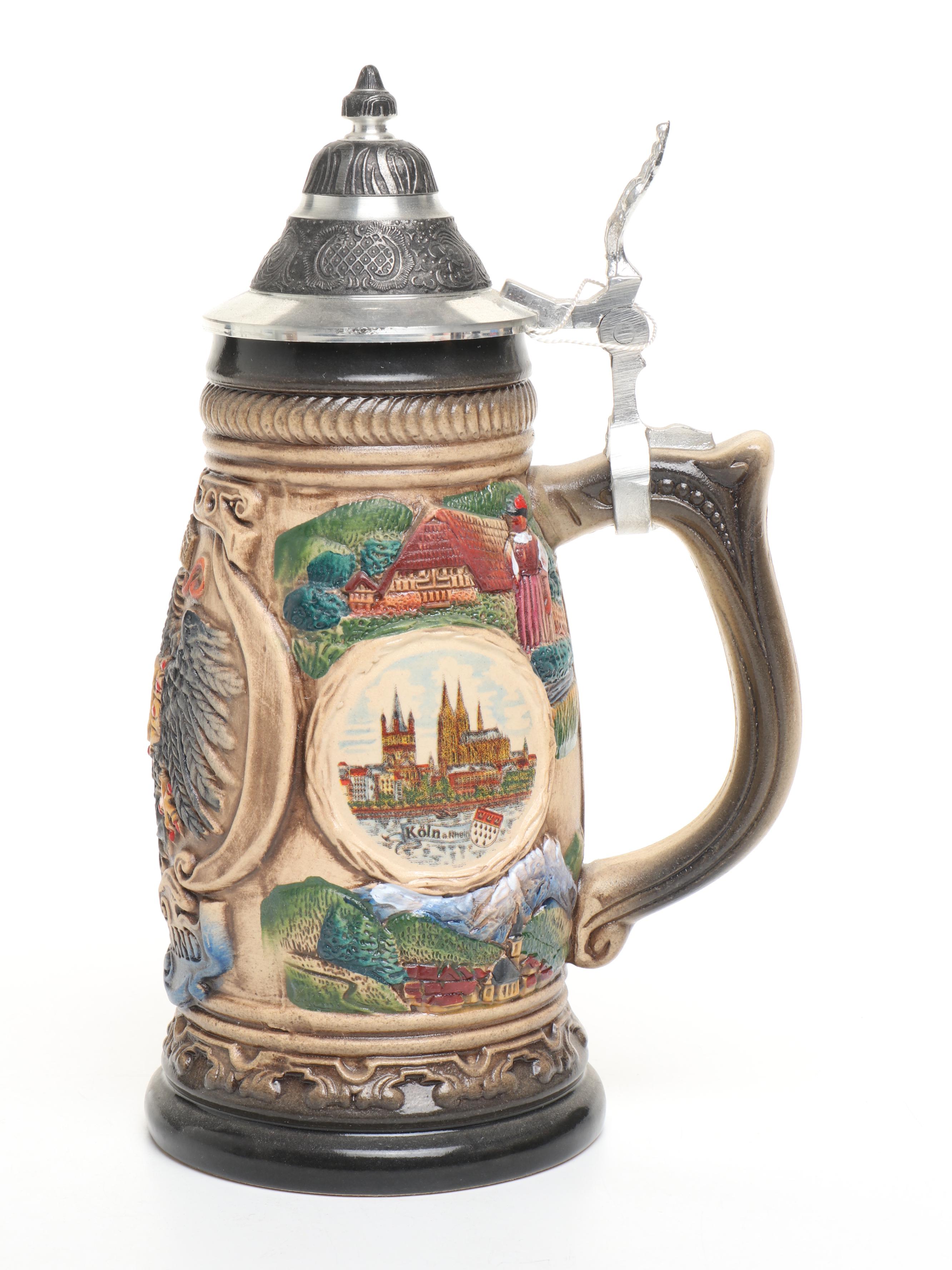German King, Zoller & Born, More Beer Steins with Japanese Beer Stein Music Box