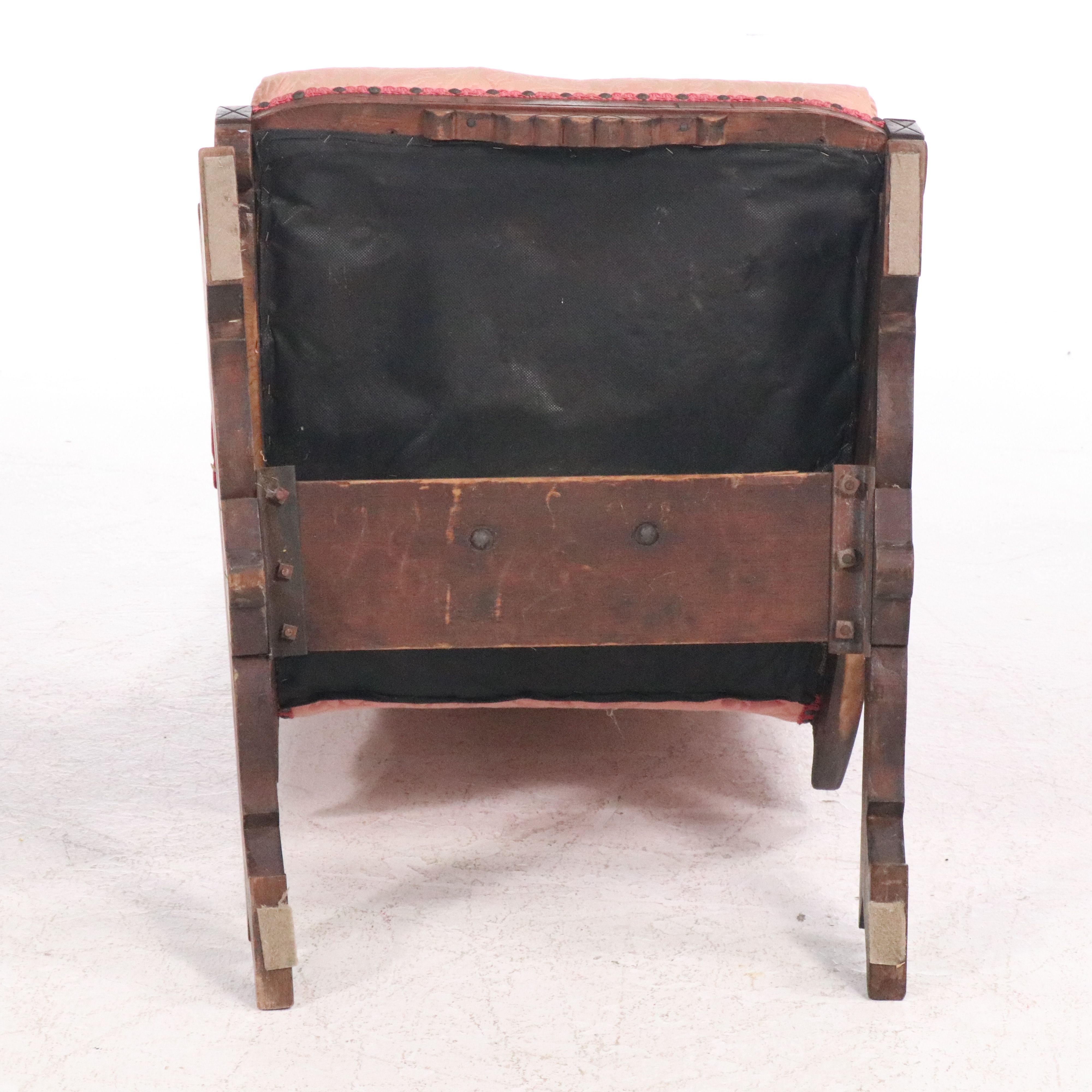 Victorian Eastlake Style Walnut Spring Rocker, Late 19th Century