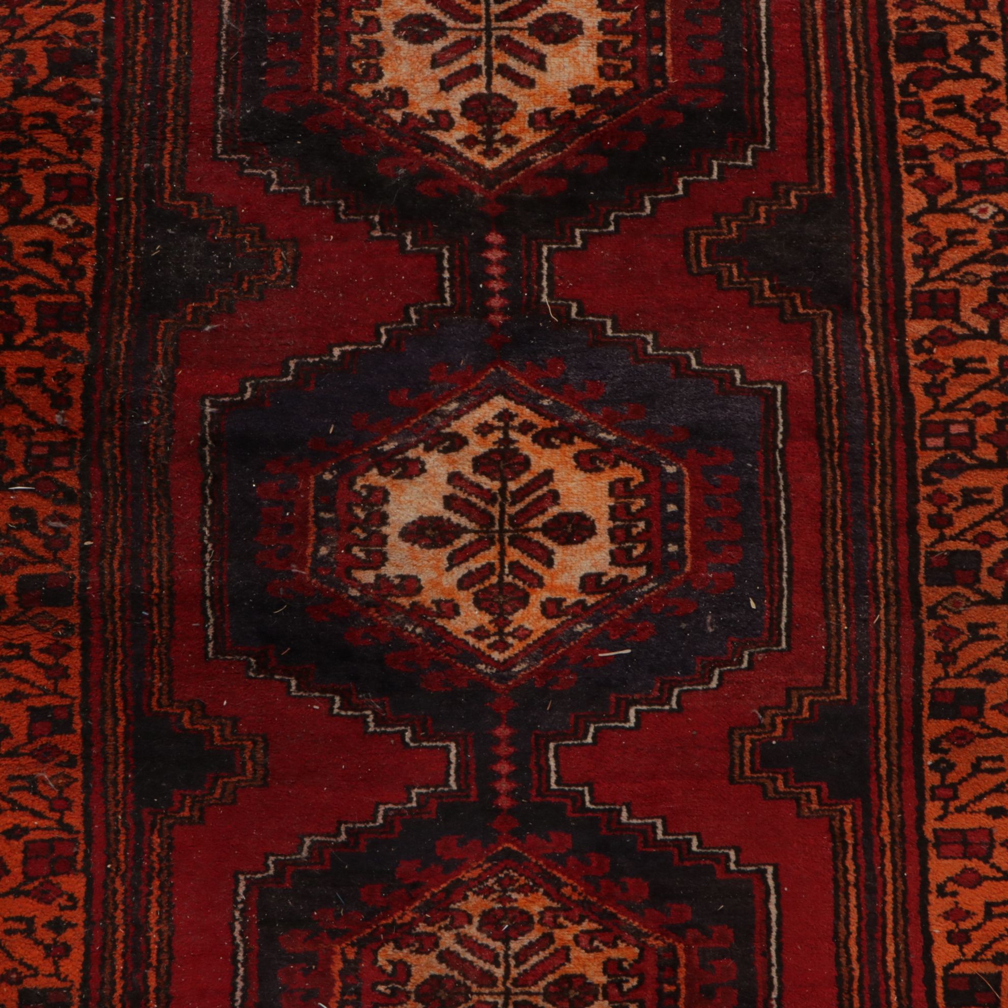 3'9 x 9'11 Hand-Knotted Persian Hamadan Long Rug