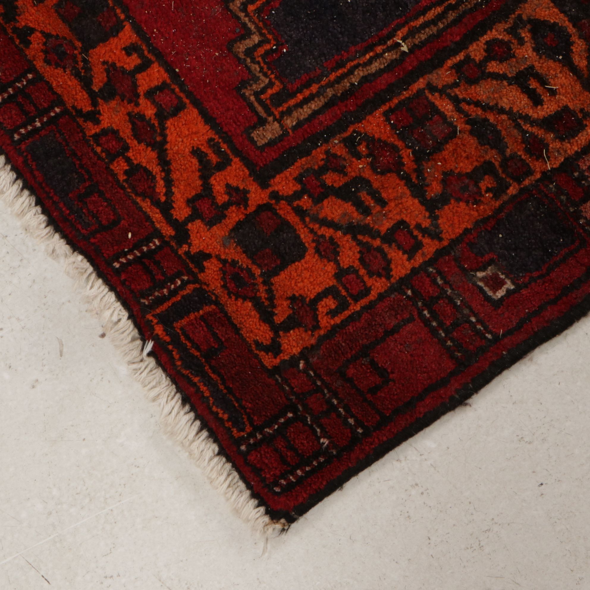 3'9 x 9'11 Hand-Knotted Persian Hamadan Long Rug