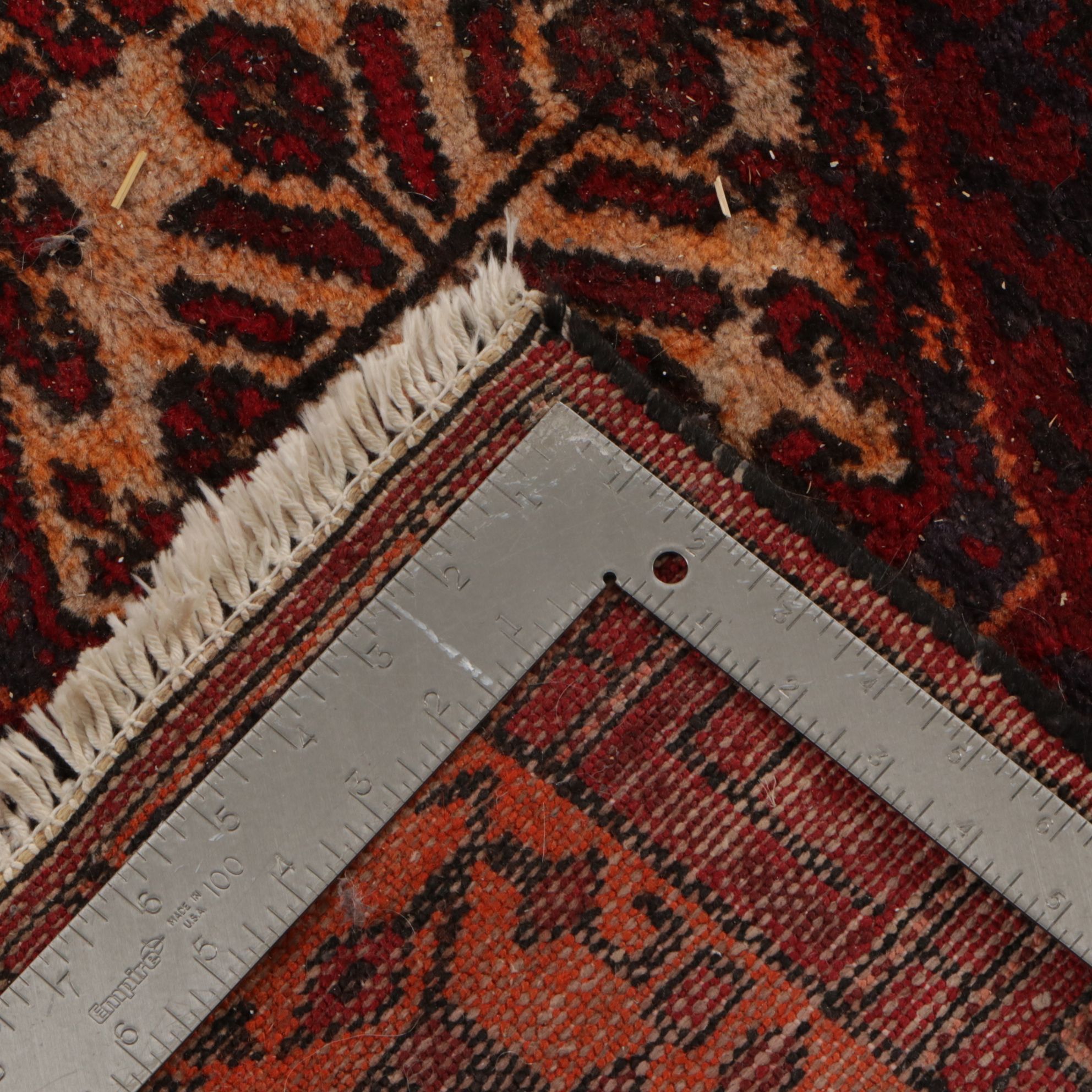 3'9 x 9'11 Hand-Knotted Persian Hamadan Long Rug