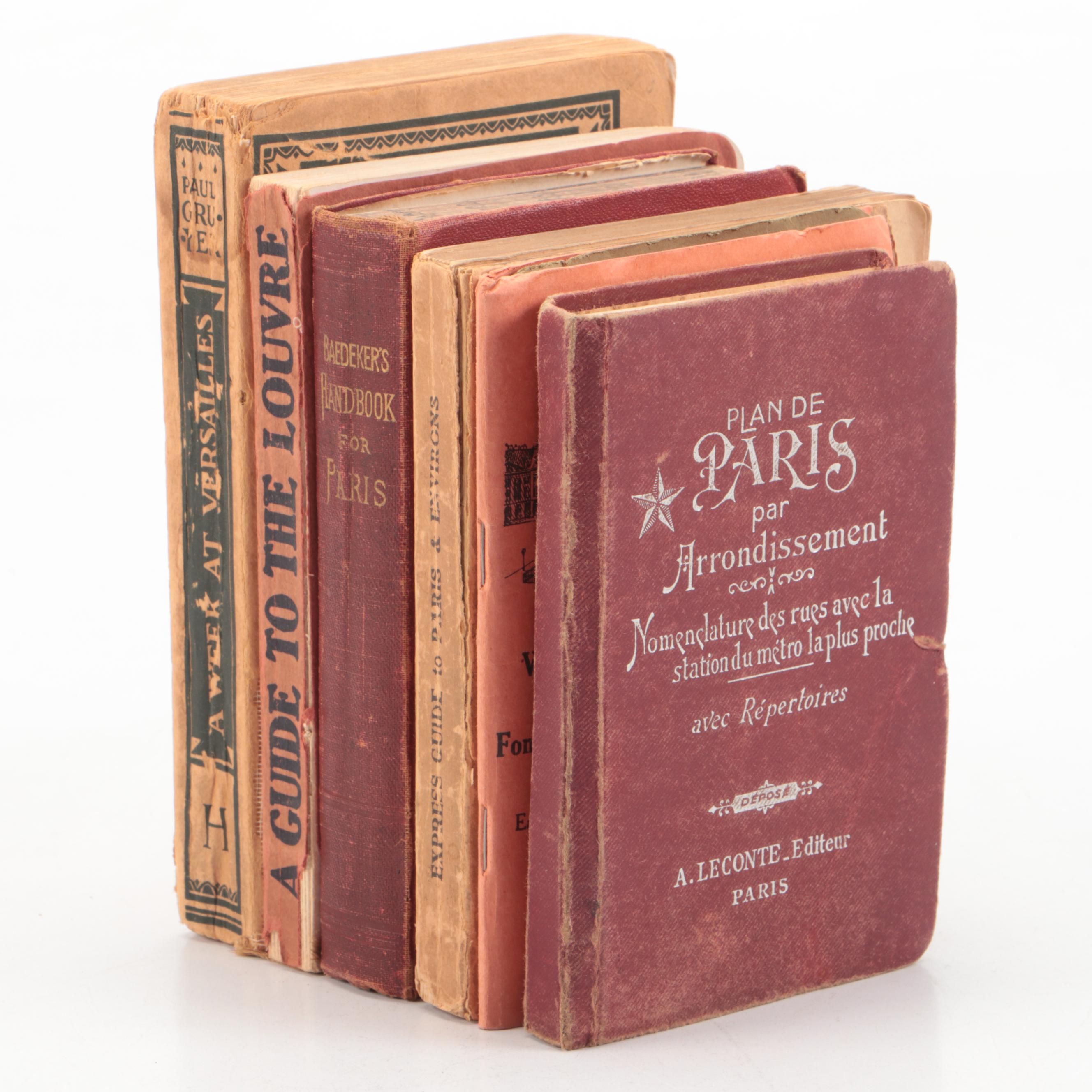 "A Guide to the Louvre" and Other Antique French Travel Guide Books