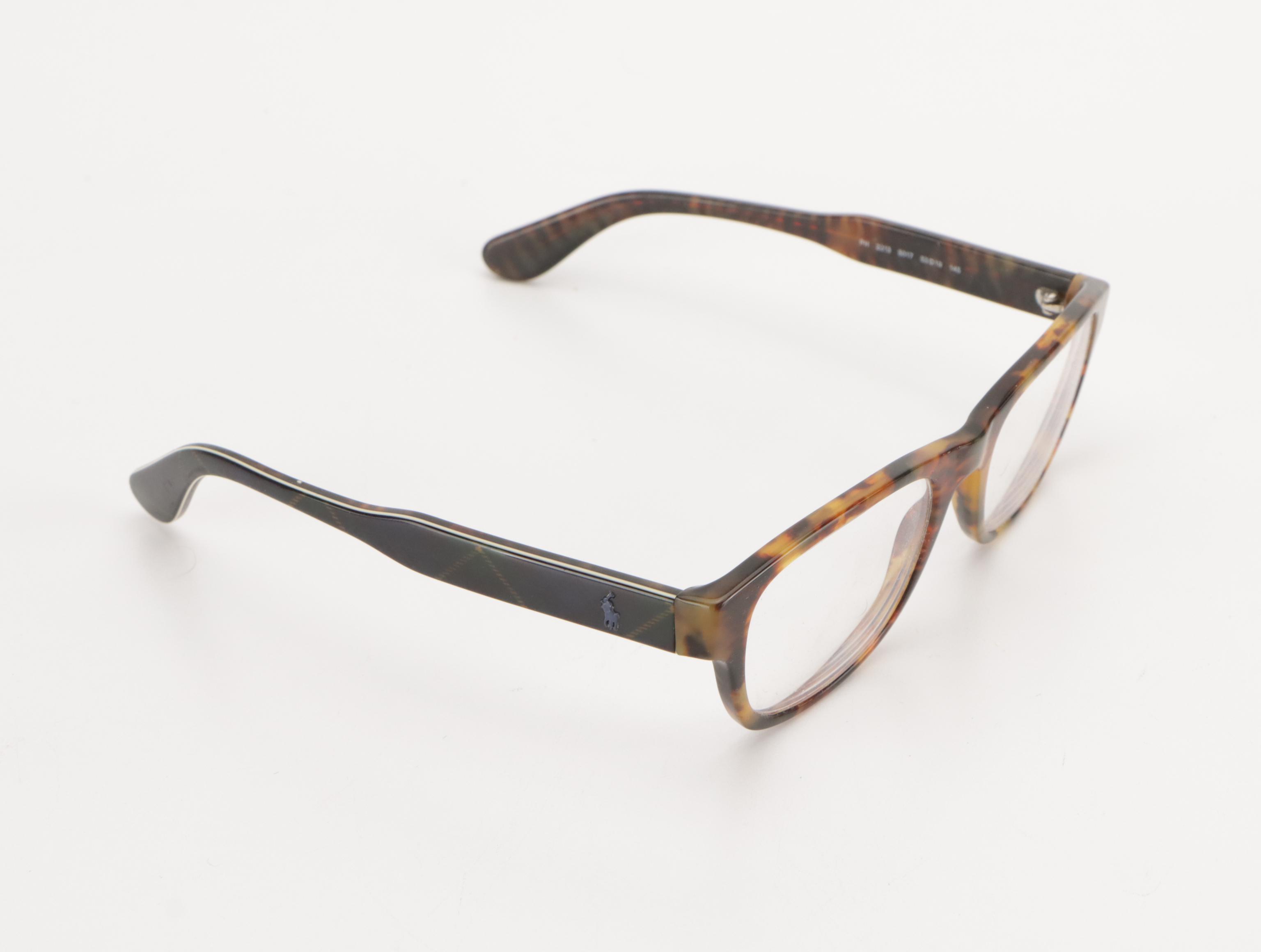 Ray-Ban Rectangular and Ralph Lauren Square Prescription Glasses With Cases