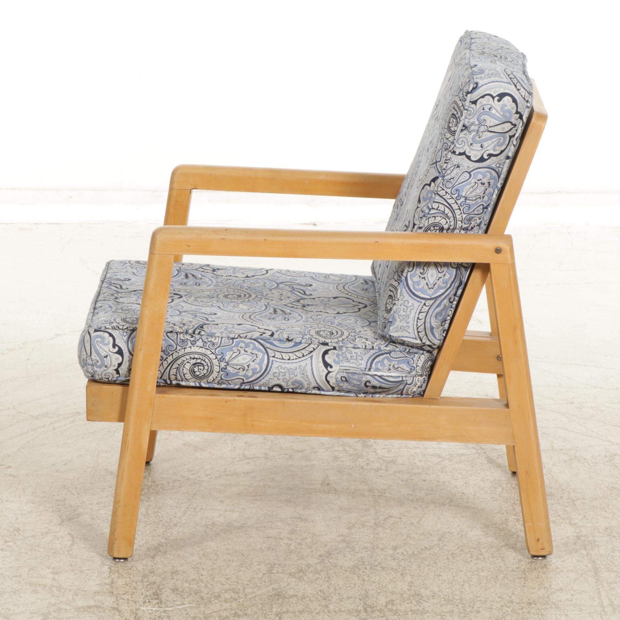 Modernist Wood Frame Chair, Late 20th Century