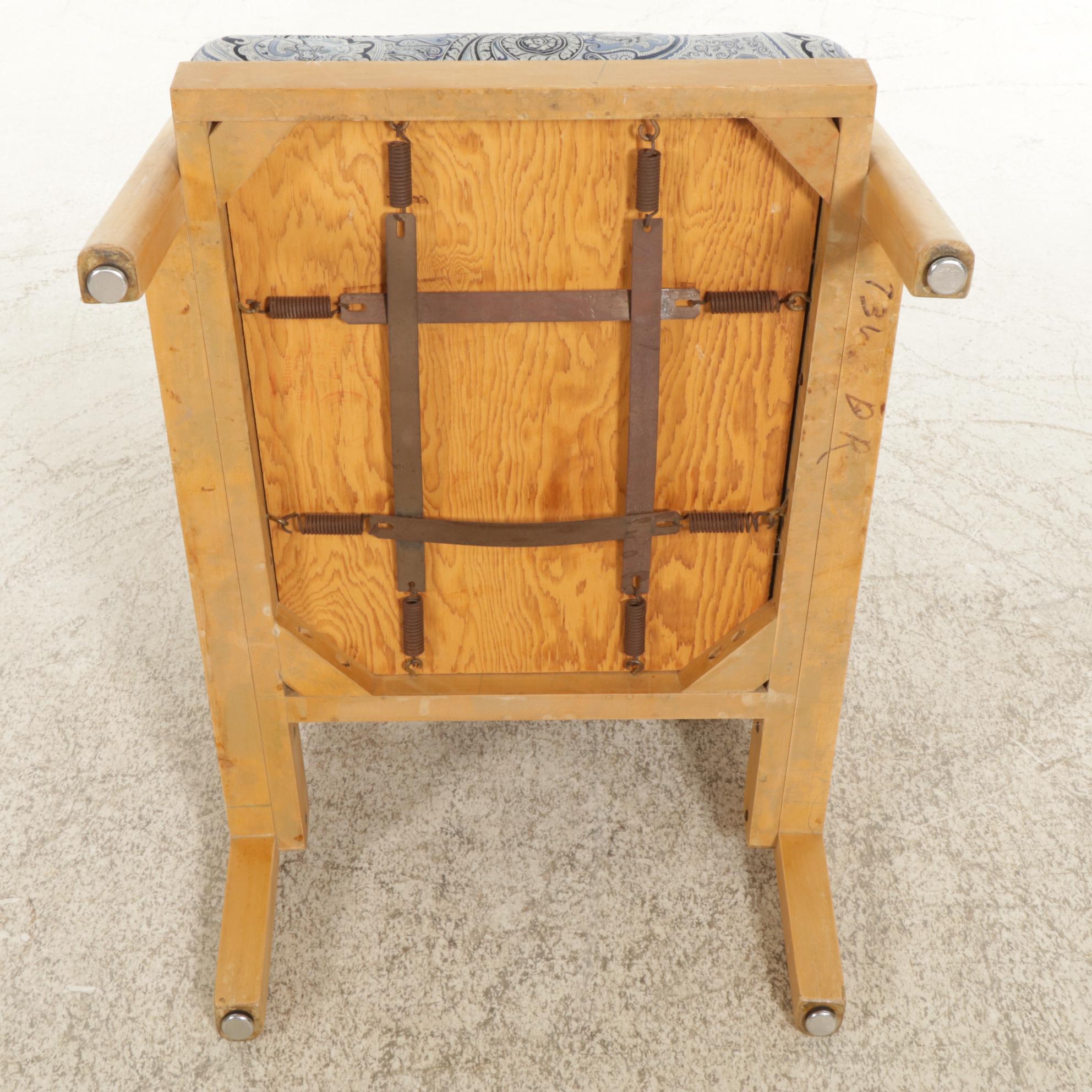 Modernist Wood Frame Chair, Late 20th Century