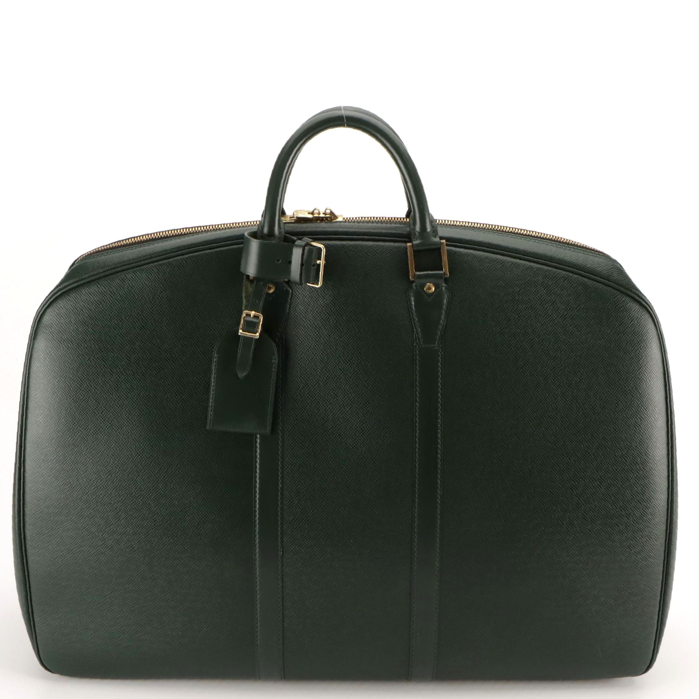 Louis Vuitton Helanga 1 Poche Travel Bag in Borneo Green Taïga Leather