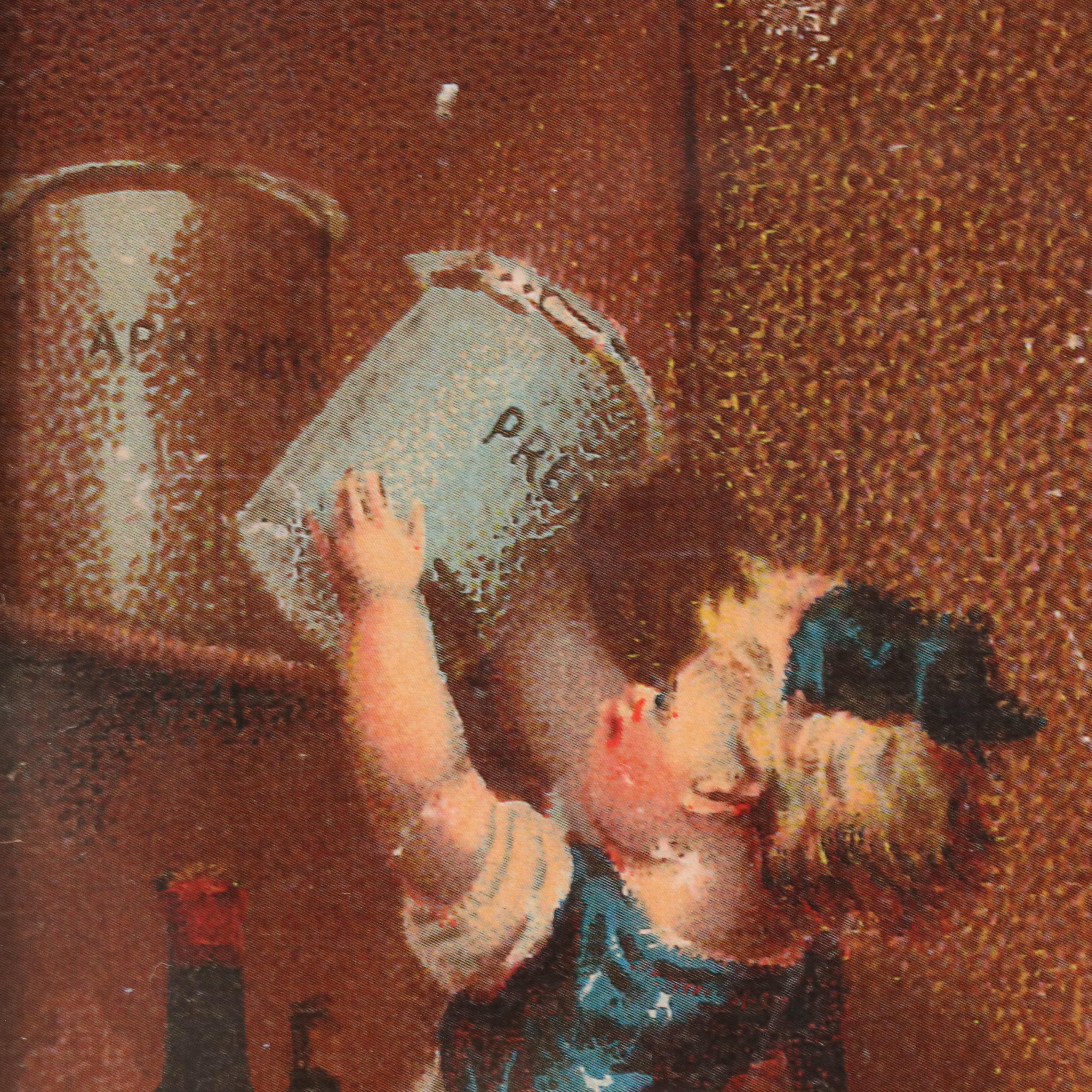 Gibson Offset Lithograph Puzzle "Gay Autumn Play" and Other Print, 1929