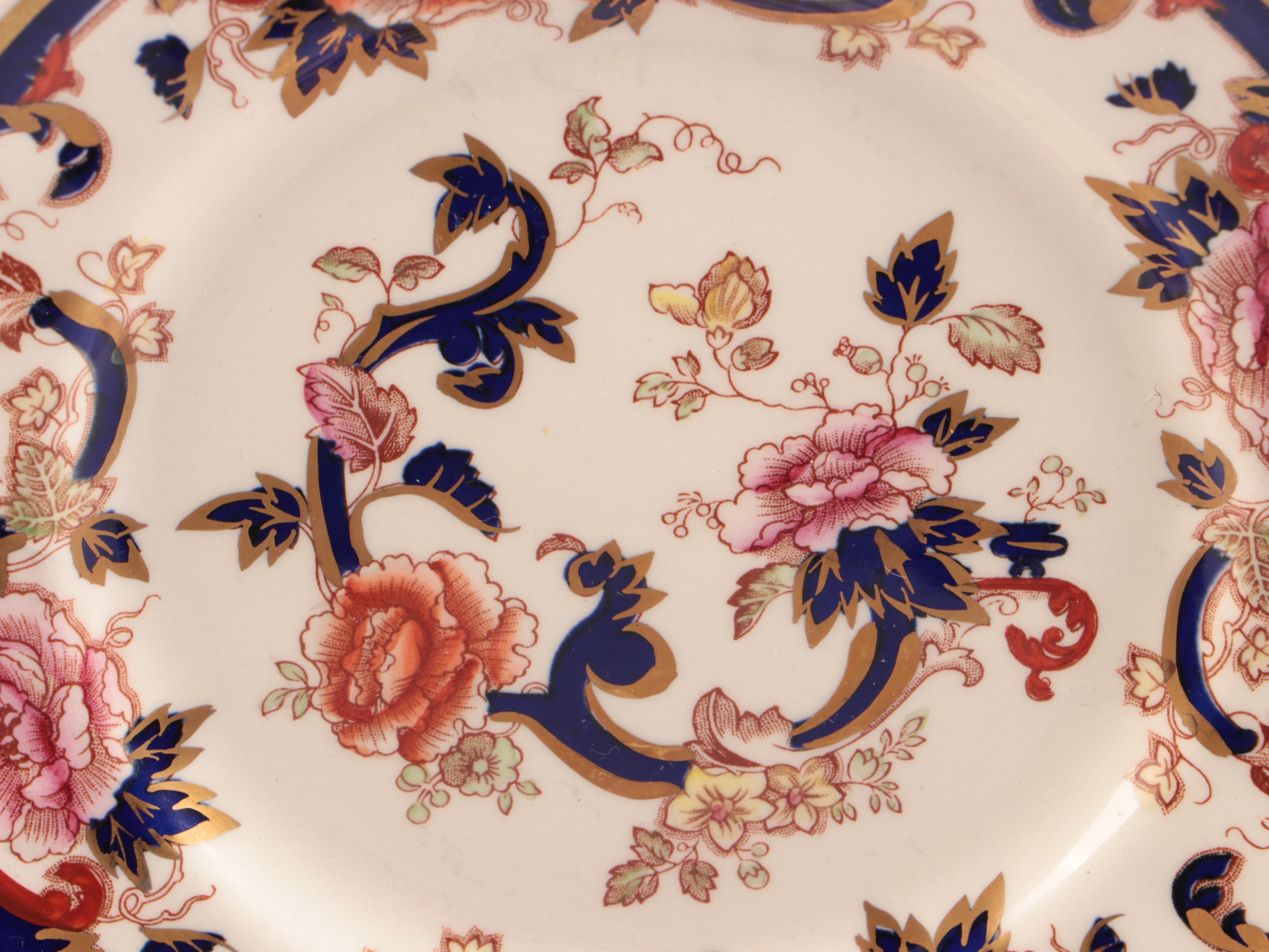 Mason's English Imari Style "Mandalay" Ironstone Dinner and Other Plates