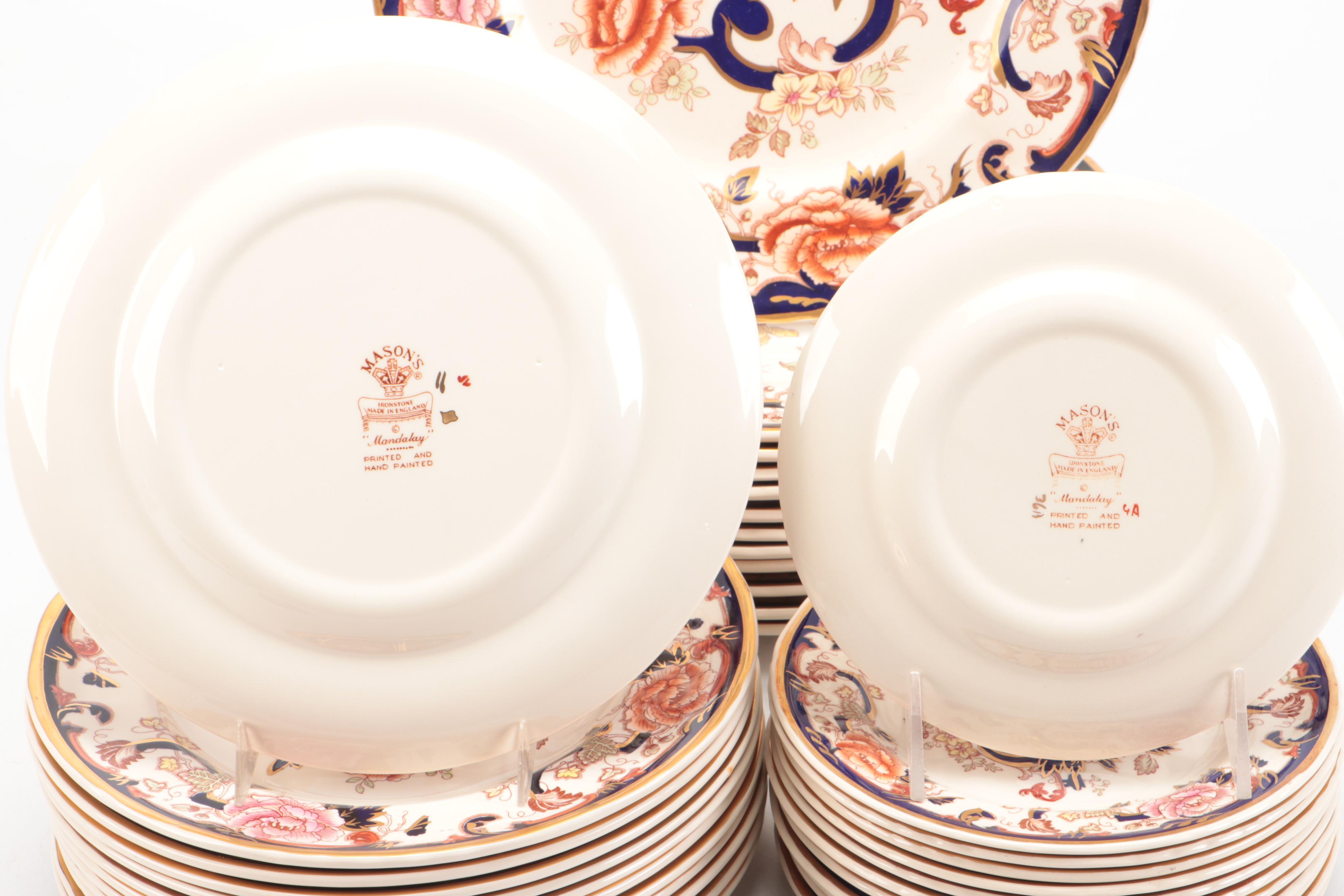 Mason's English Imari Style "Mandalay" Ironstone Dinner and Other Plates