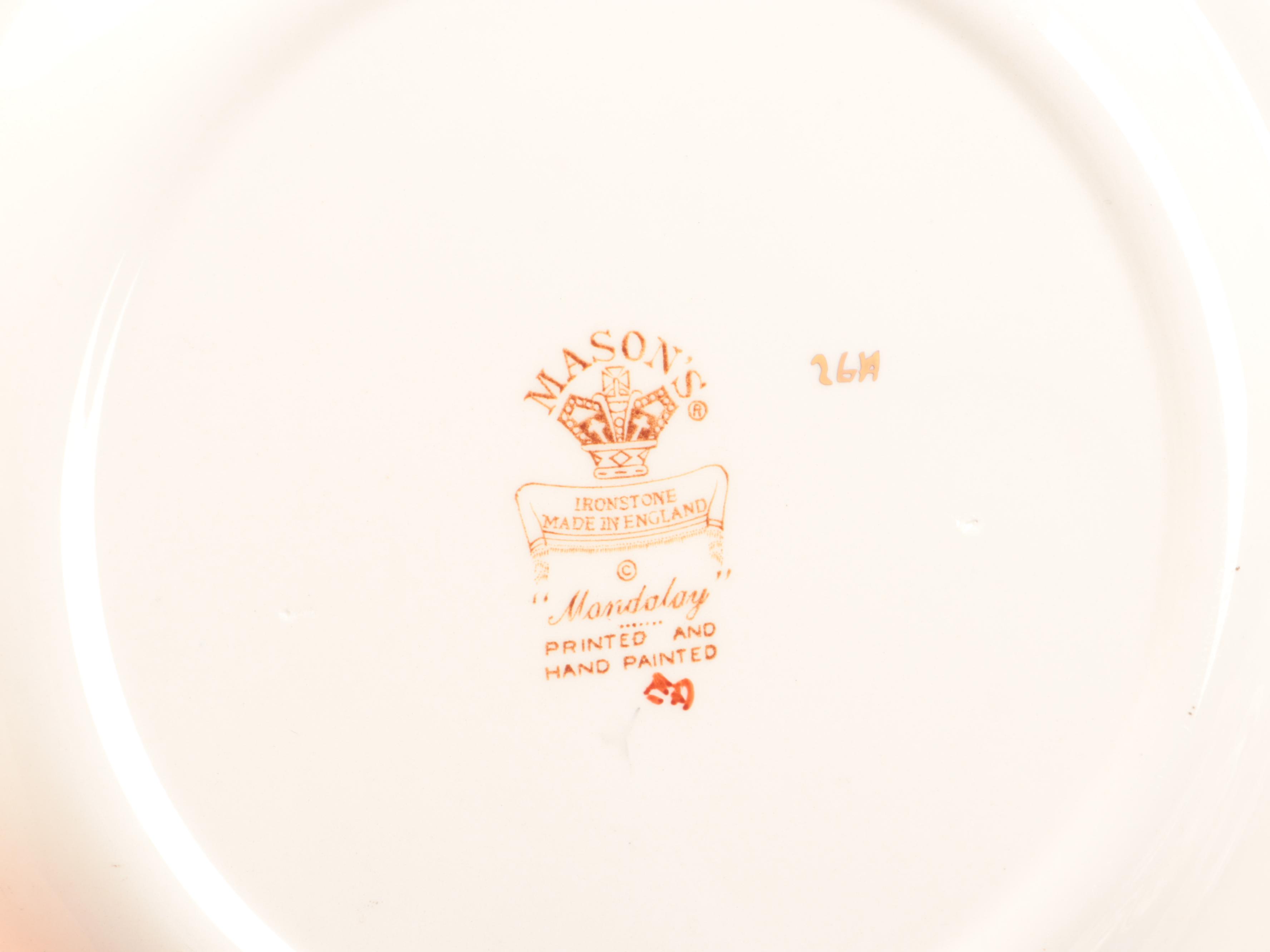 Mason's English Imari Style "Mandalay" Ironstone Dinner and Other Plates