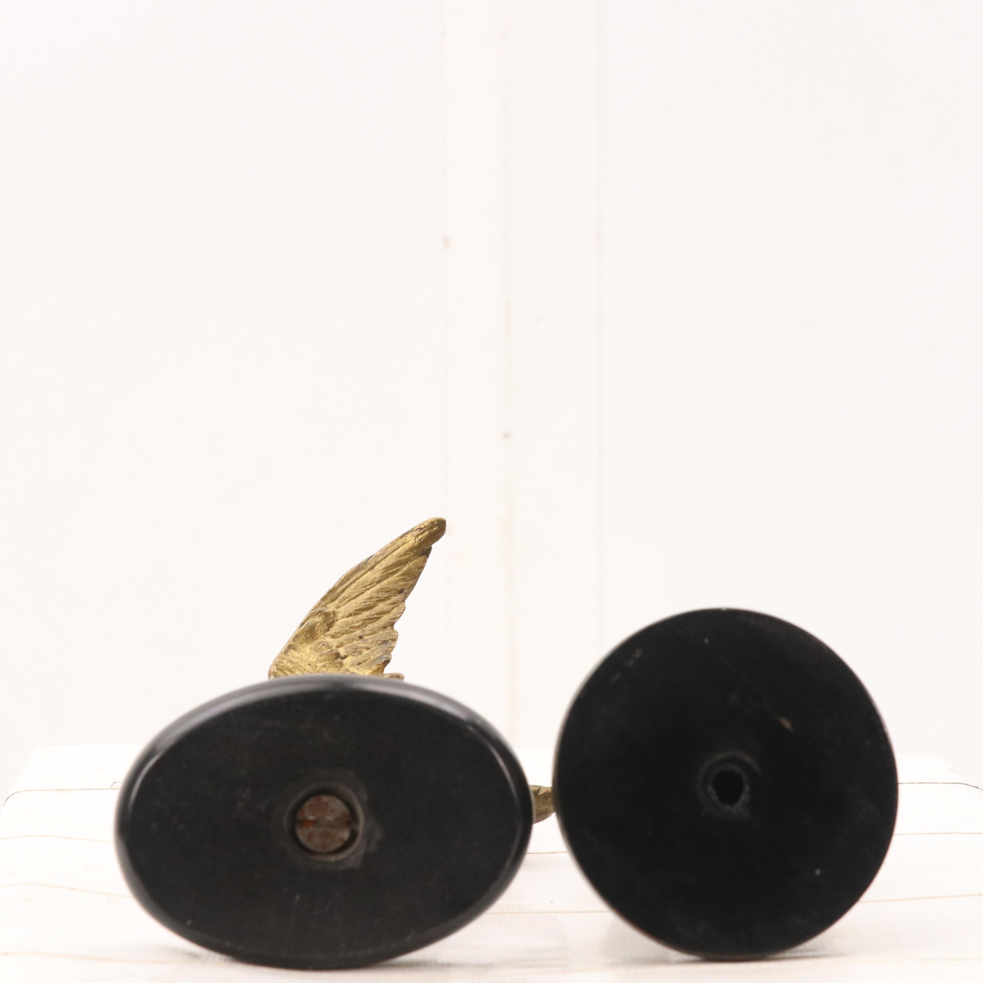 Gilt Bronze Stork and Songbird Figures, 20th Century