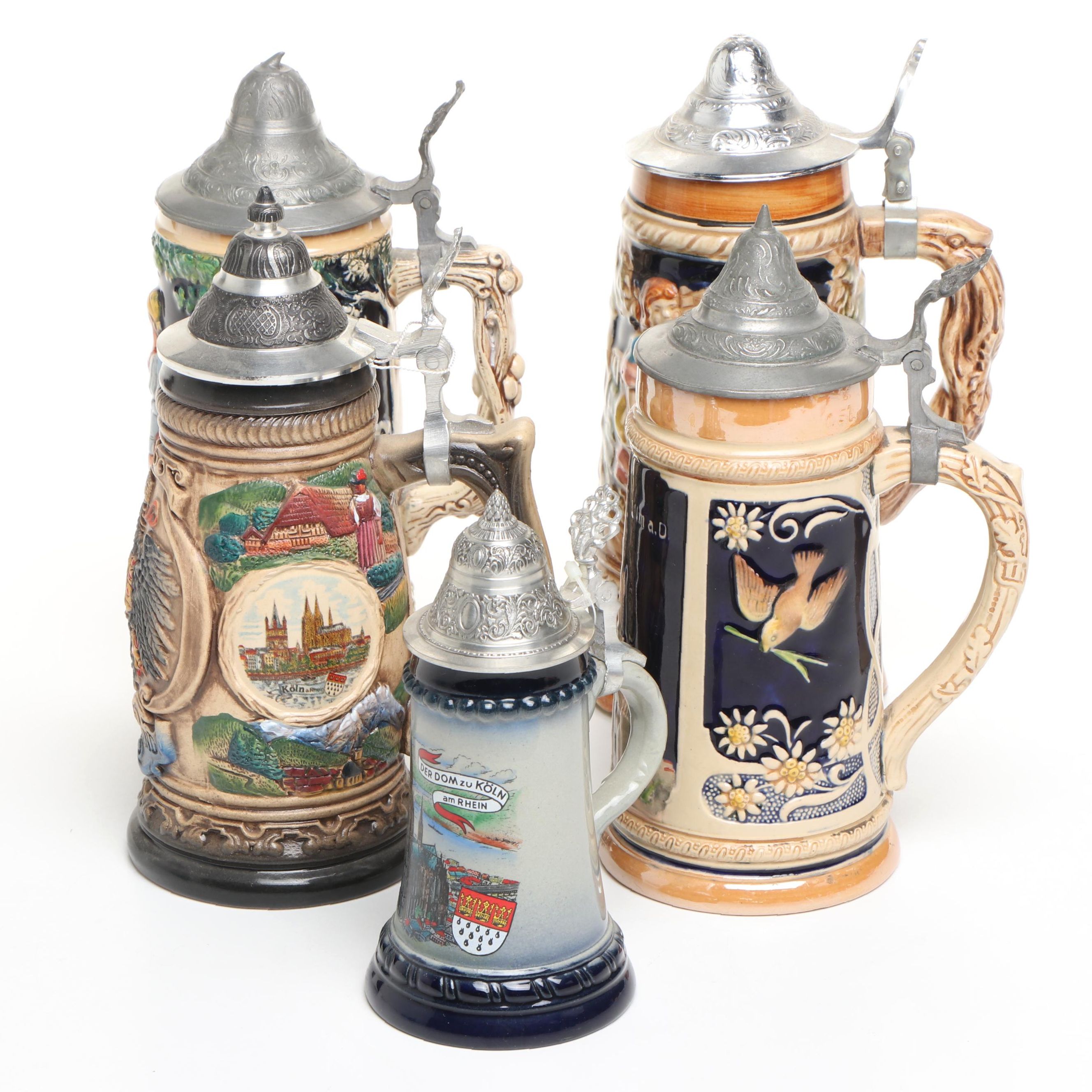 German King, Zoller & Born, More Beer Steins with Japanese Beer Stein Music Box