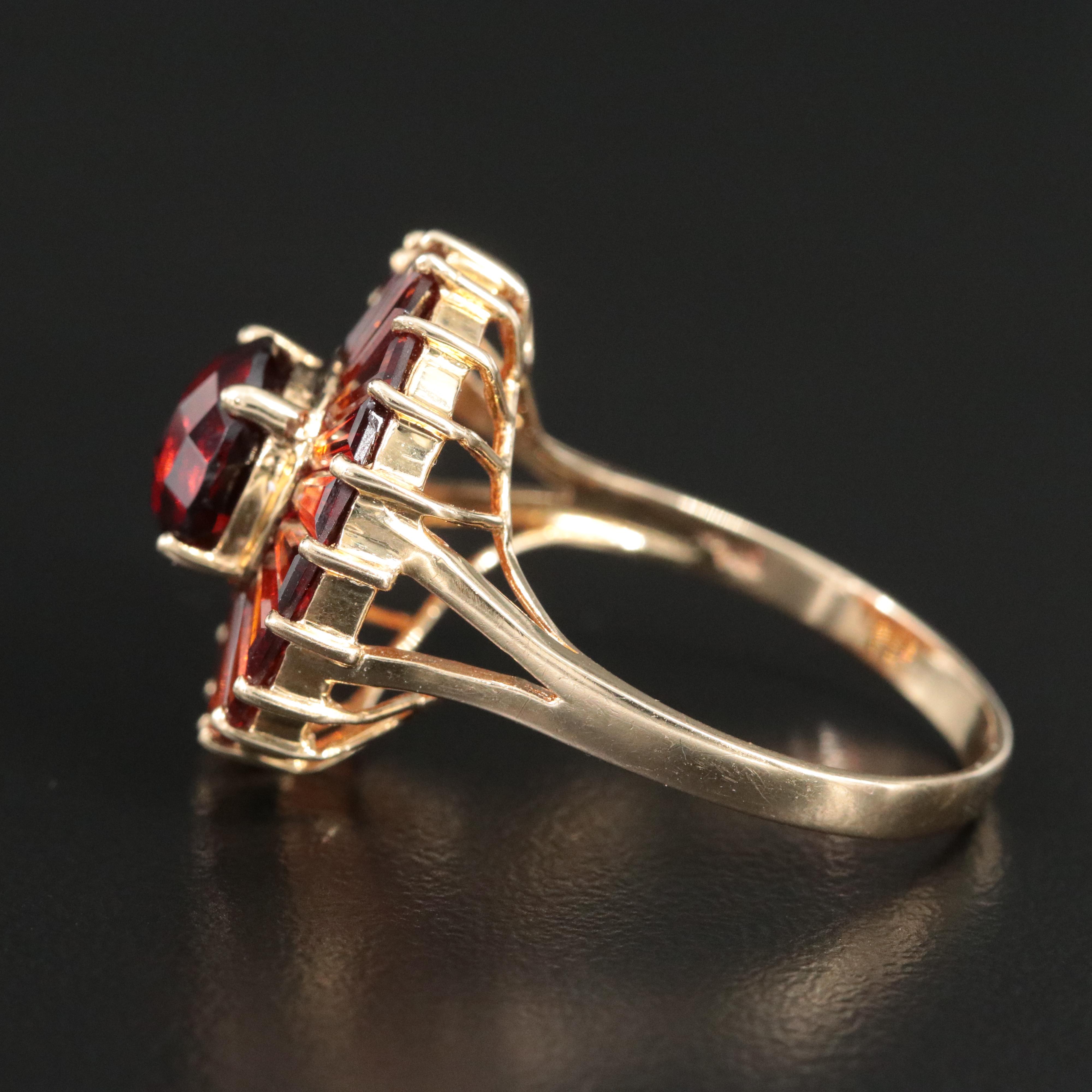 14K Garnet Ballerina RIng