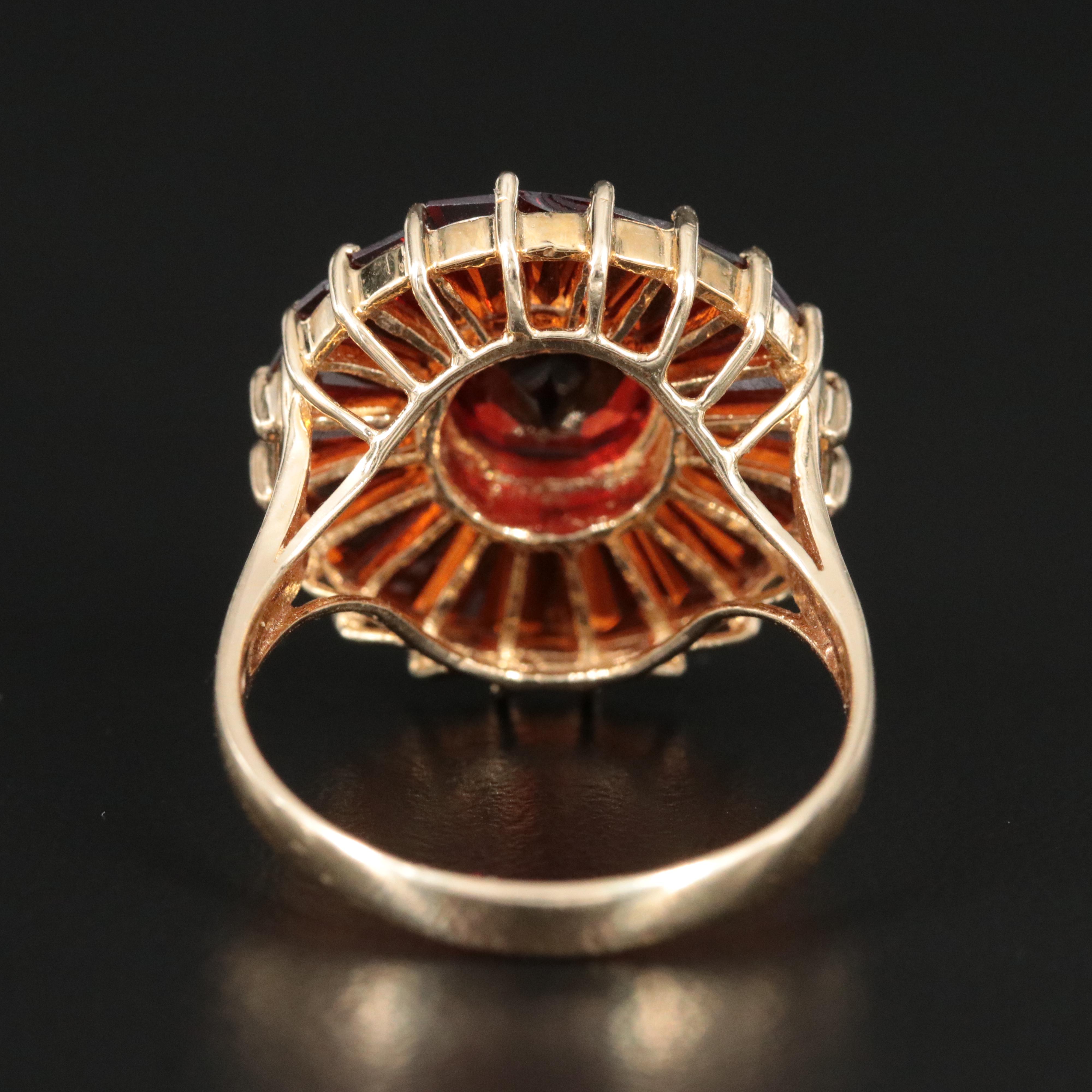 14K Garnet Ballerina RIng