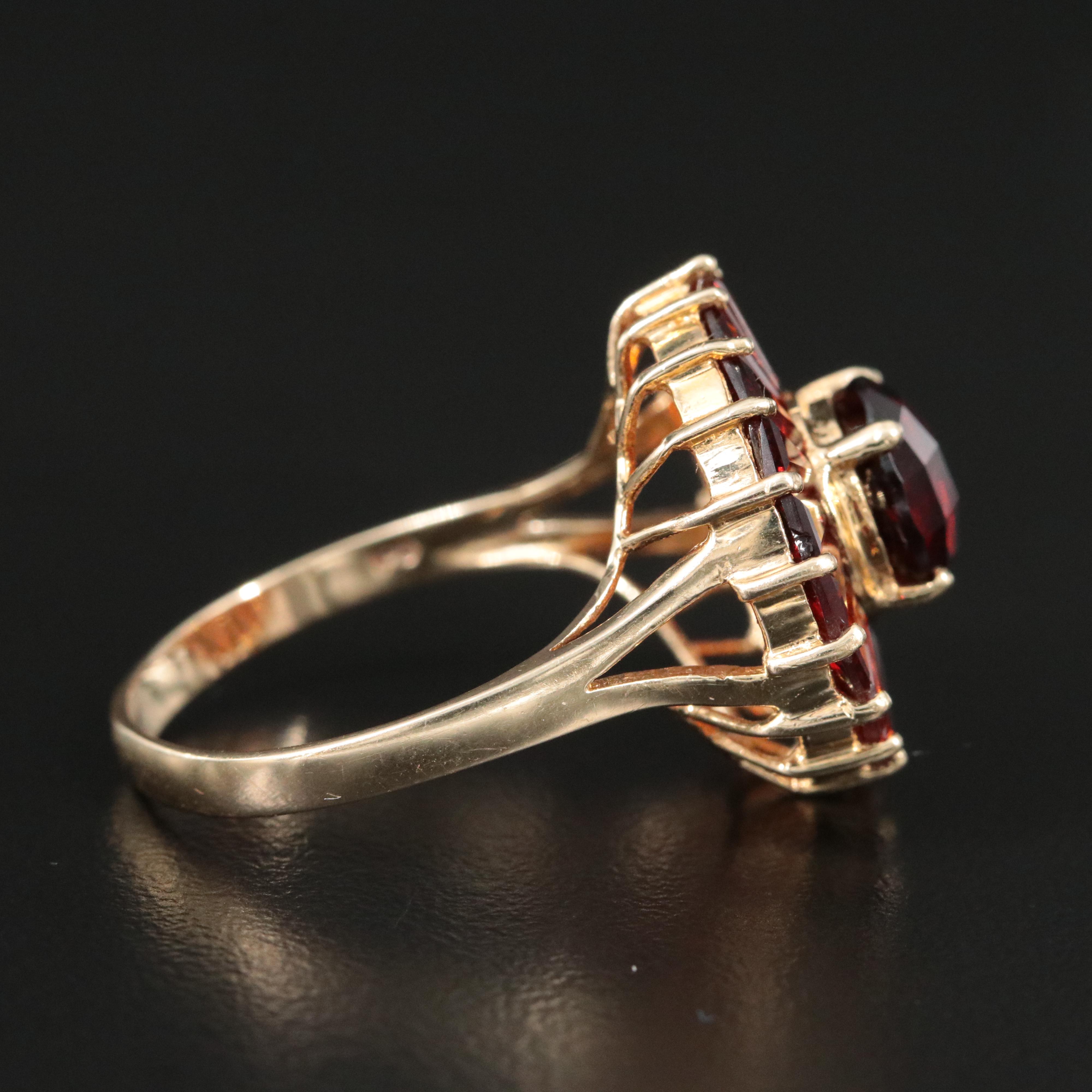 14K Garnet Ballerina RIng