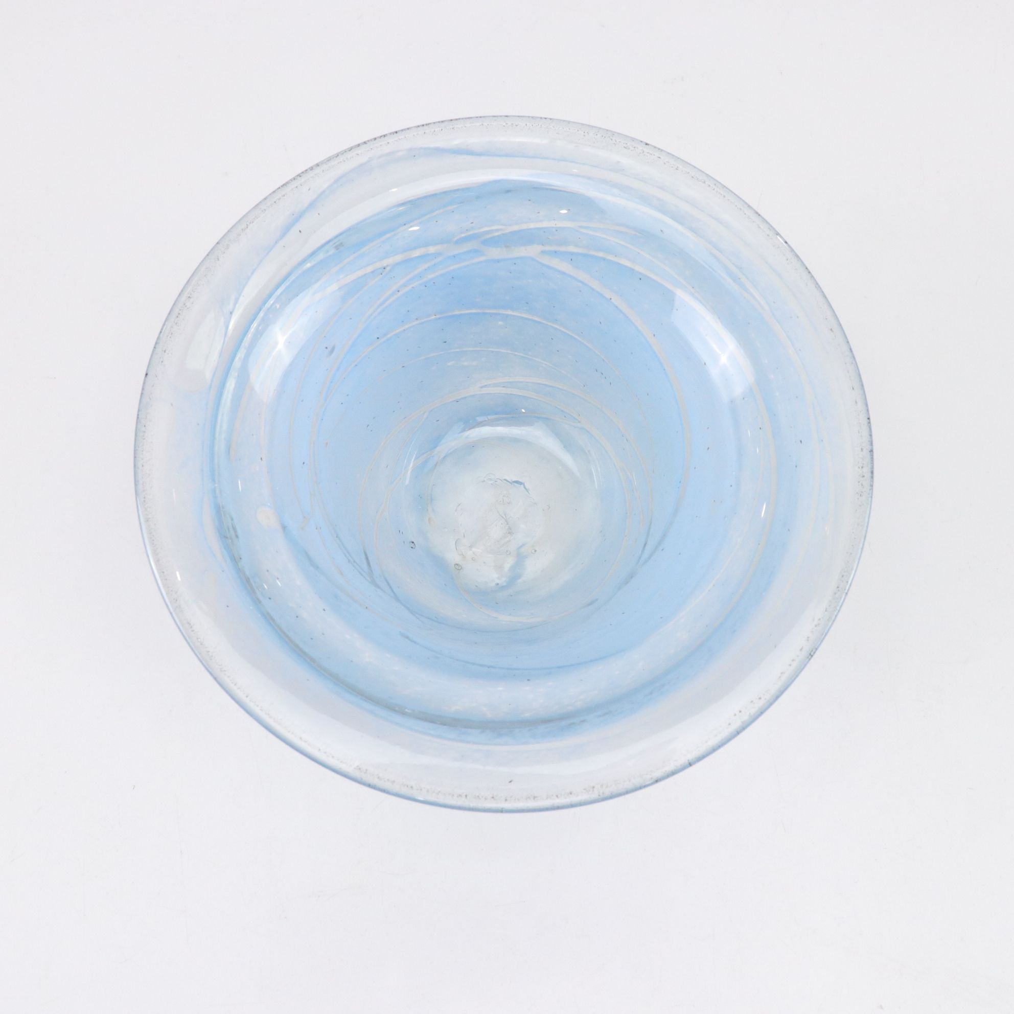 Chris Orr Hand-Blown Vase with Swirl and Colored Art Glass Bowls, 1990s