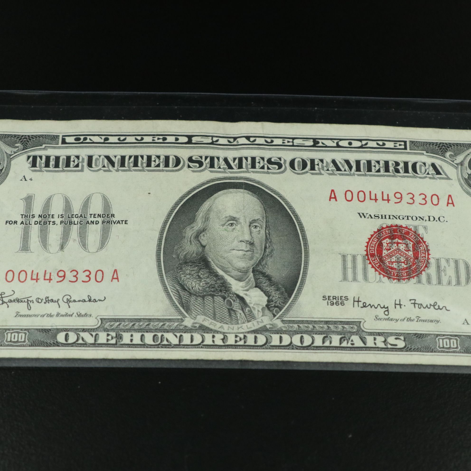 1966 One Hundred Dollar Legal Tender Note