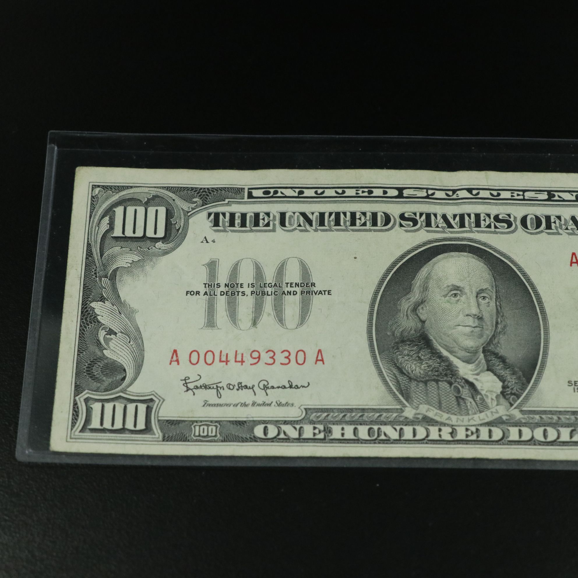 1966 One Hundred Dollar Legal Tender Note