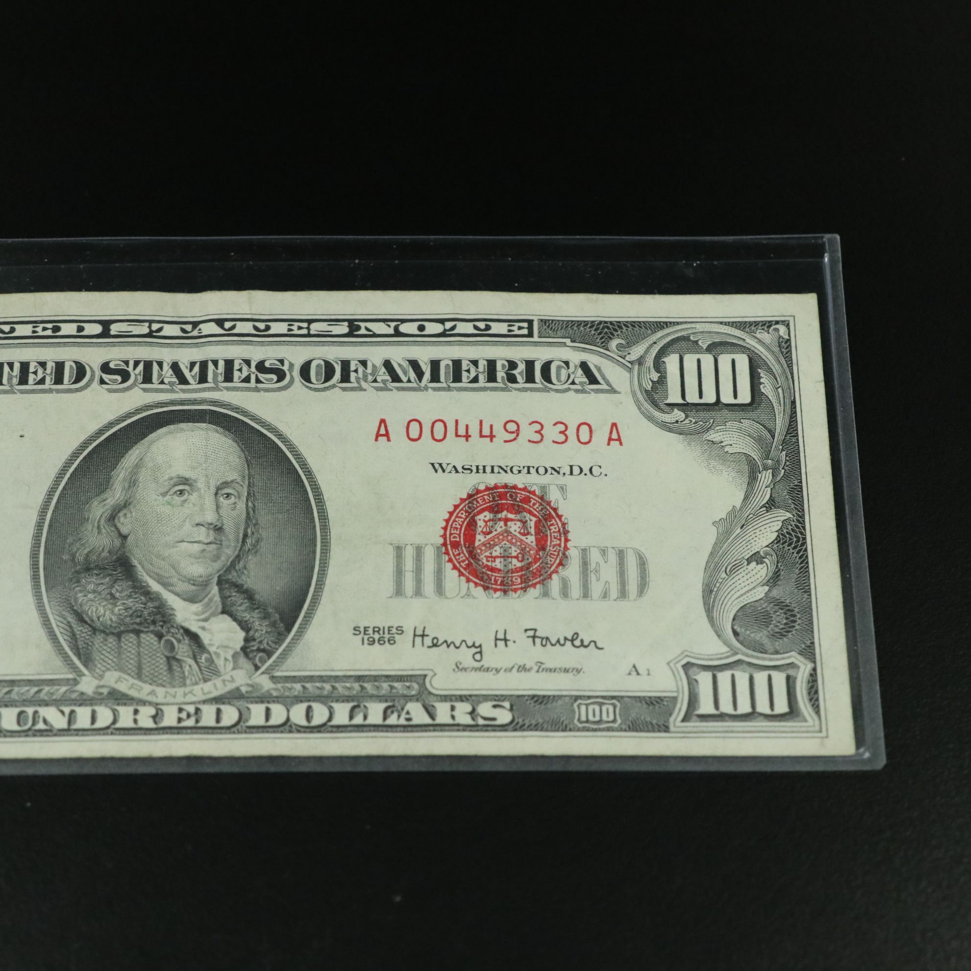 1966 One Hundred Dollar Legal Tender Note