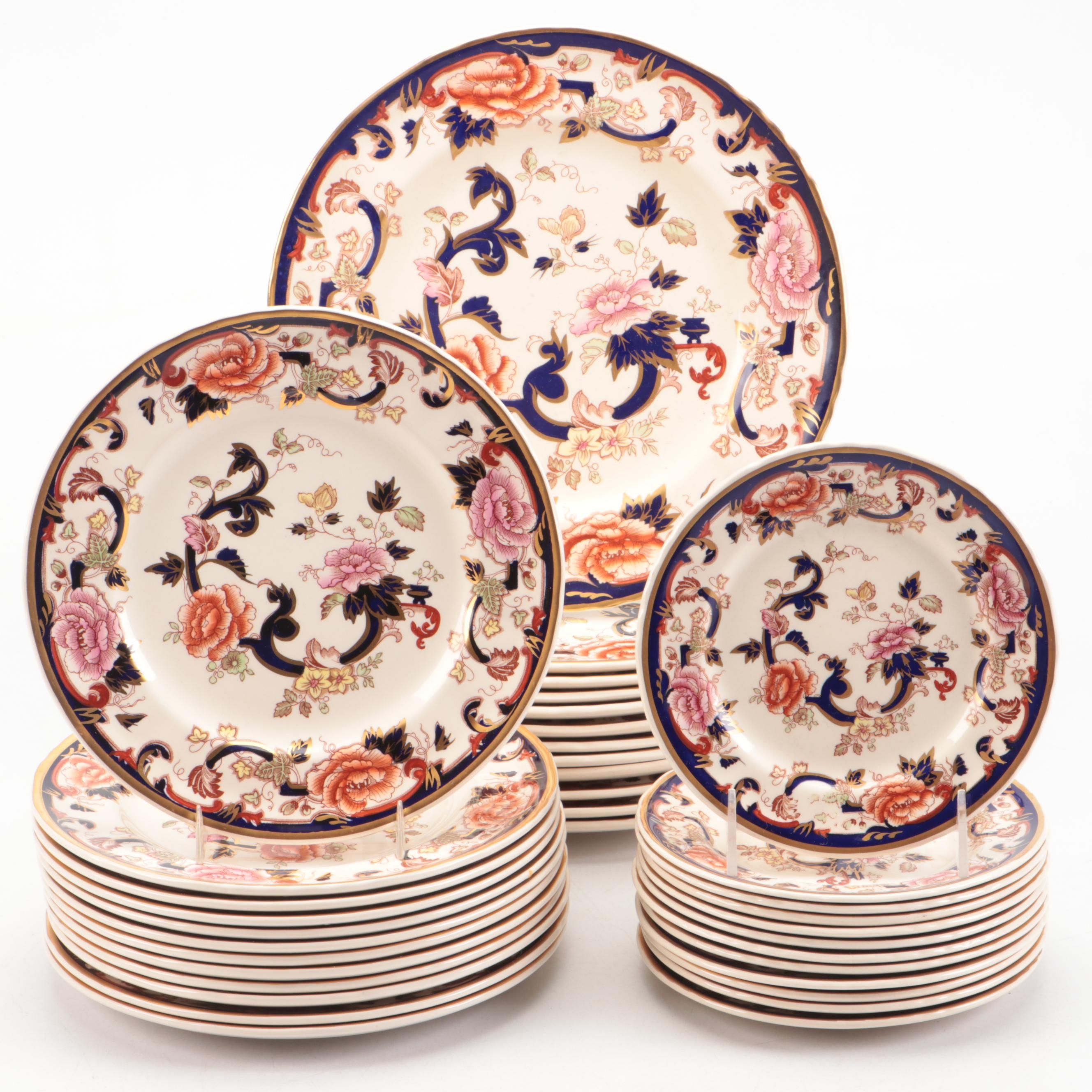 Mason's English Imari Style "Mandalay" Ironstone Dinner and Other Plates