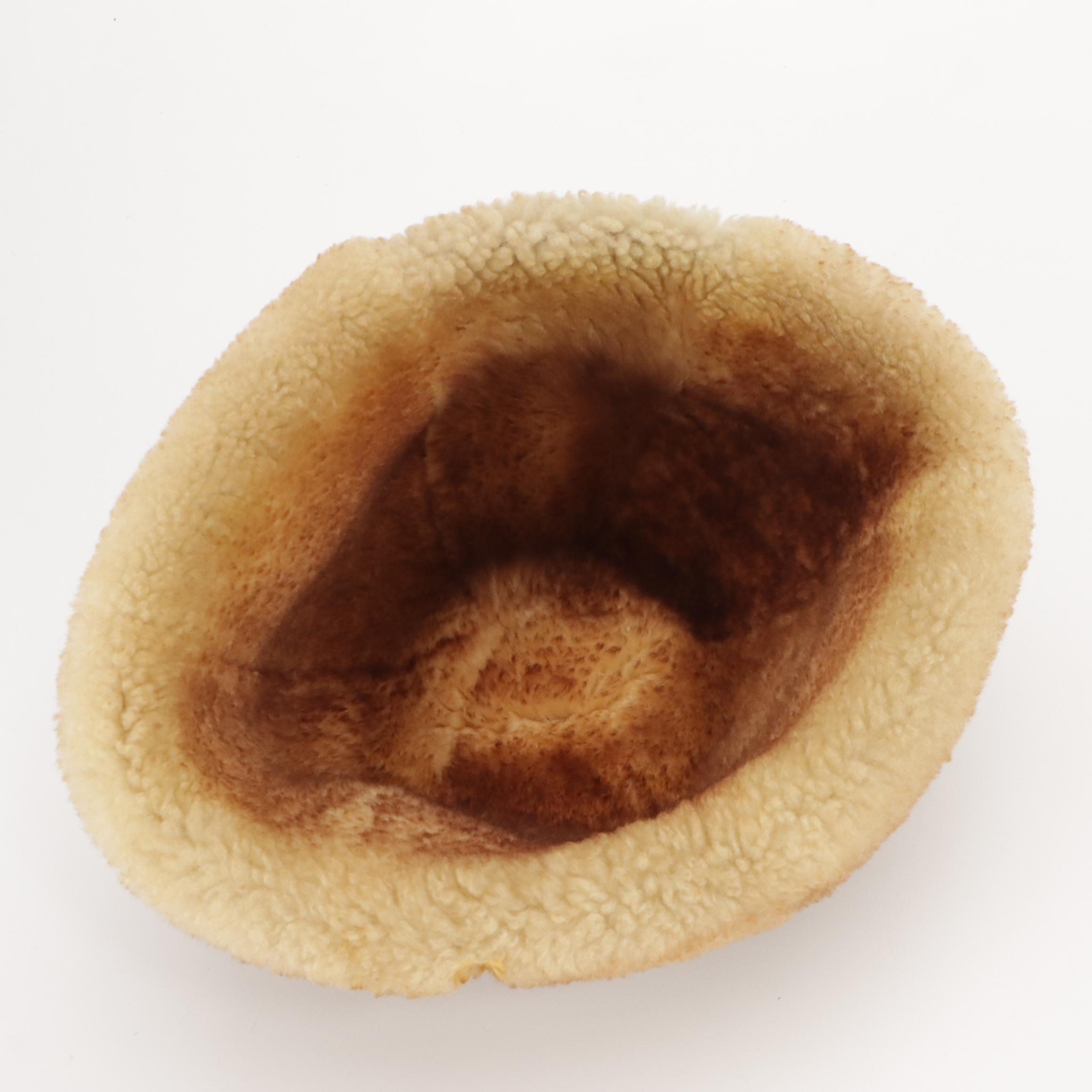 Vintage Shearling Hat with Sugarloaf and Granule Knit Beanies