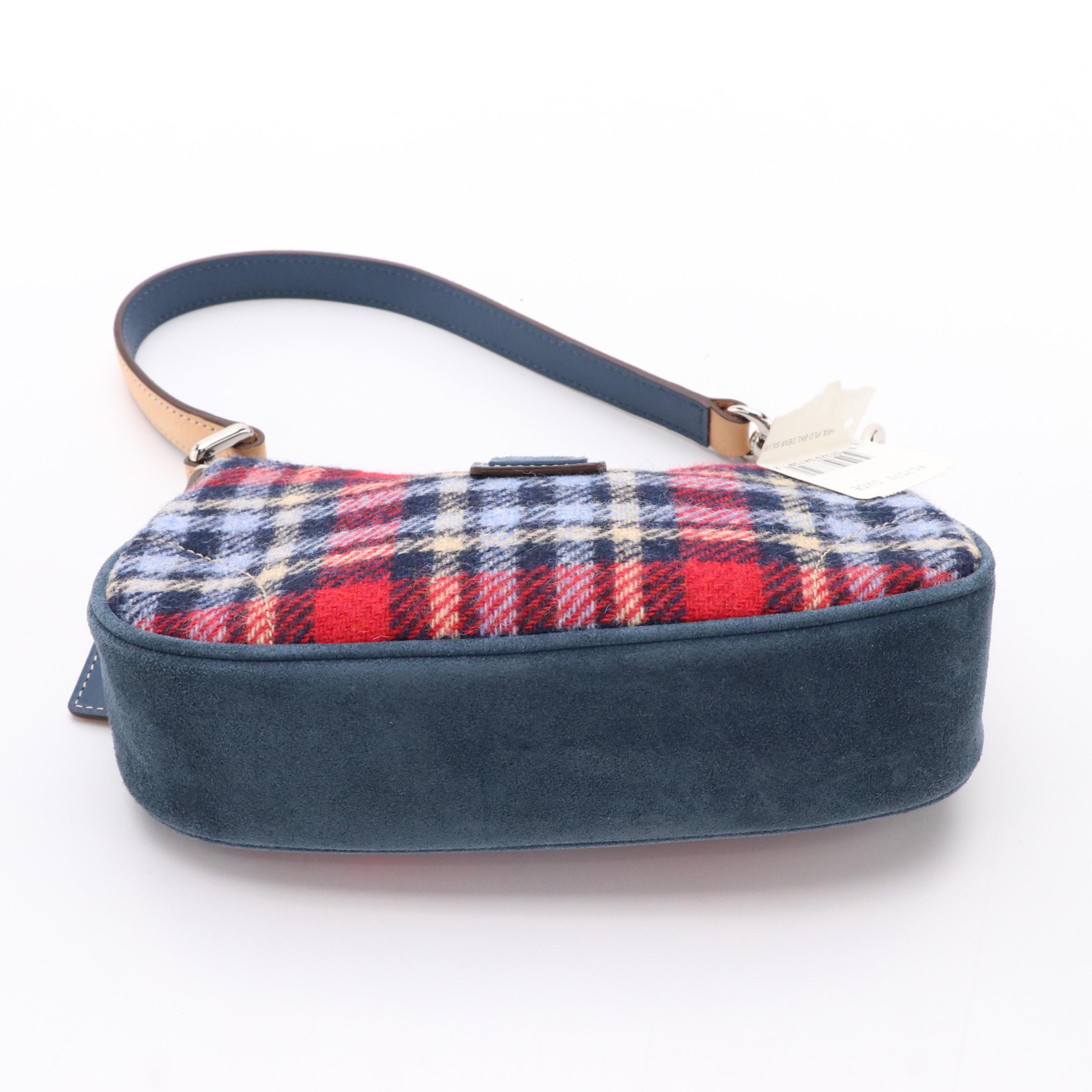 Coach Plaid Wool Buckle Demi Mini Bag, New With Tags