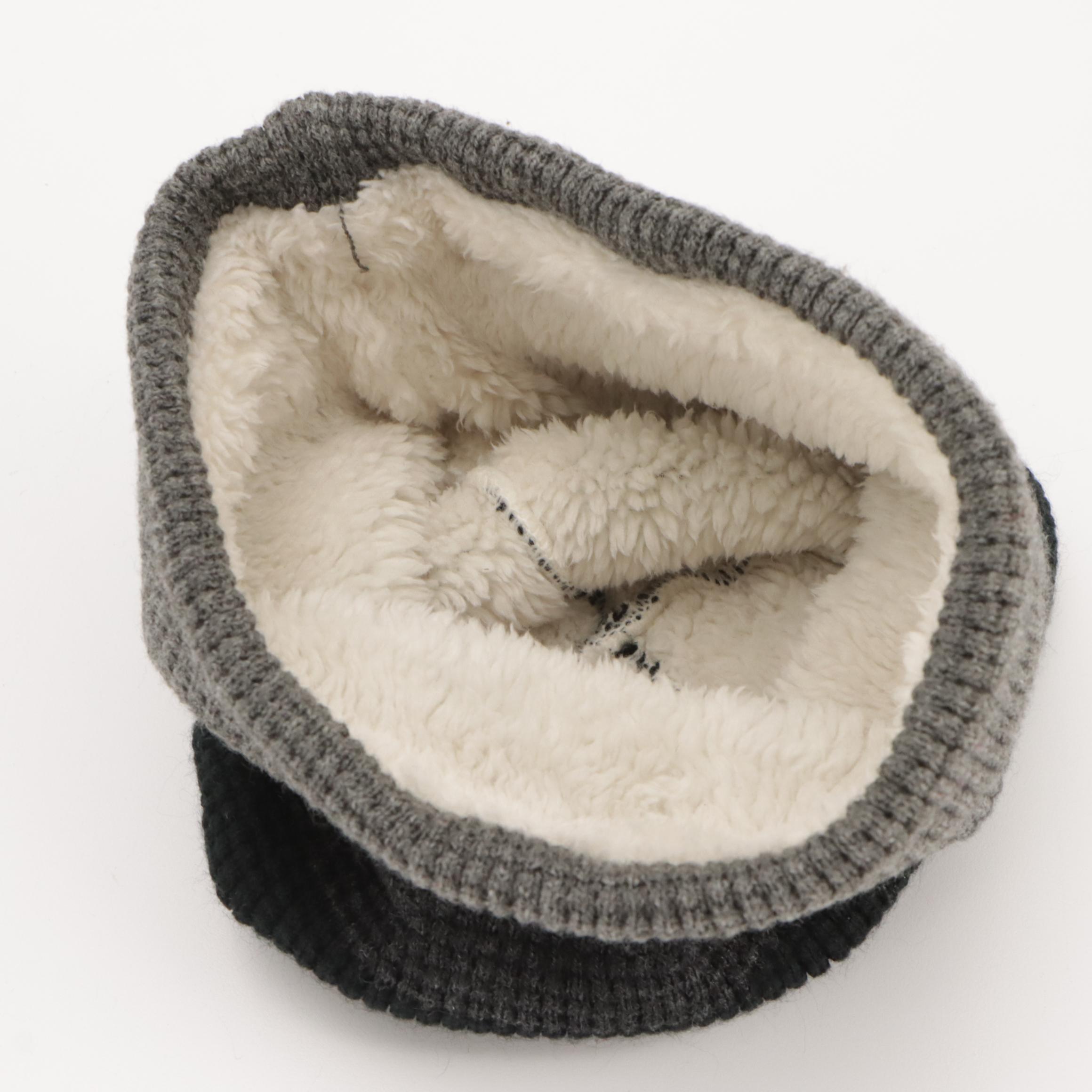 Vintage Shearling Hat with Sugarloaf and Granule Knit Beanies