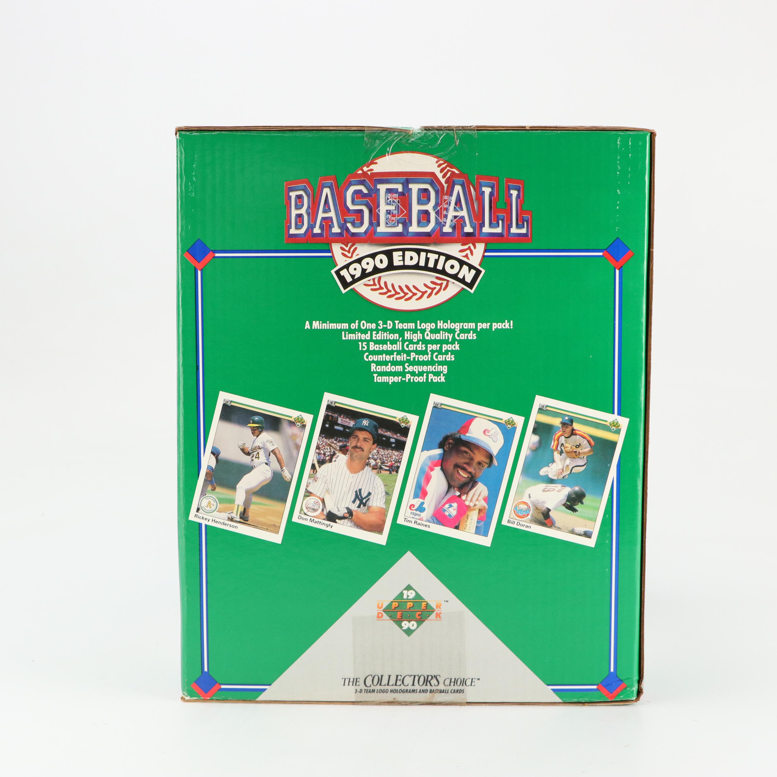 1990 Upper Deck Sealed Baseball Cards Sets and Case