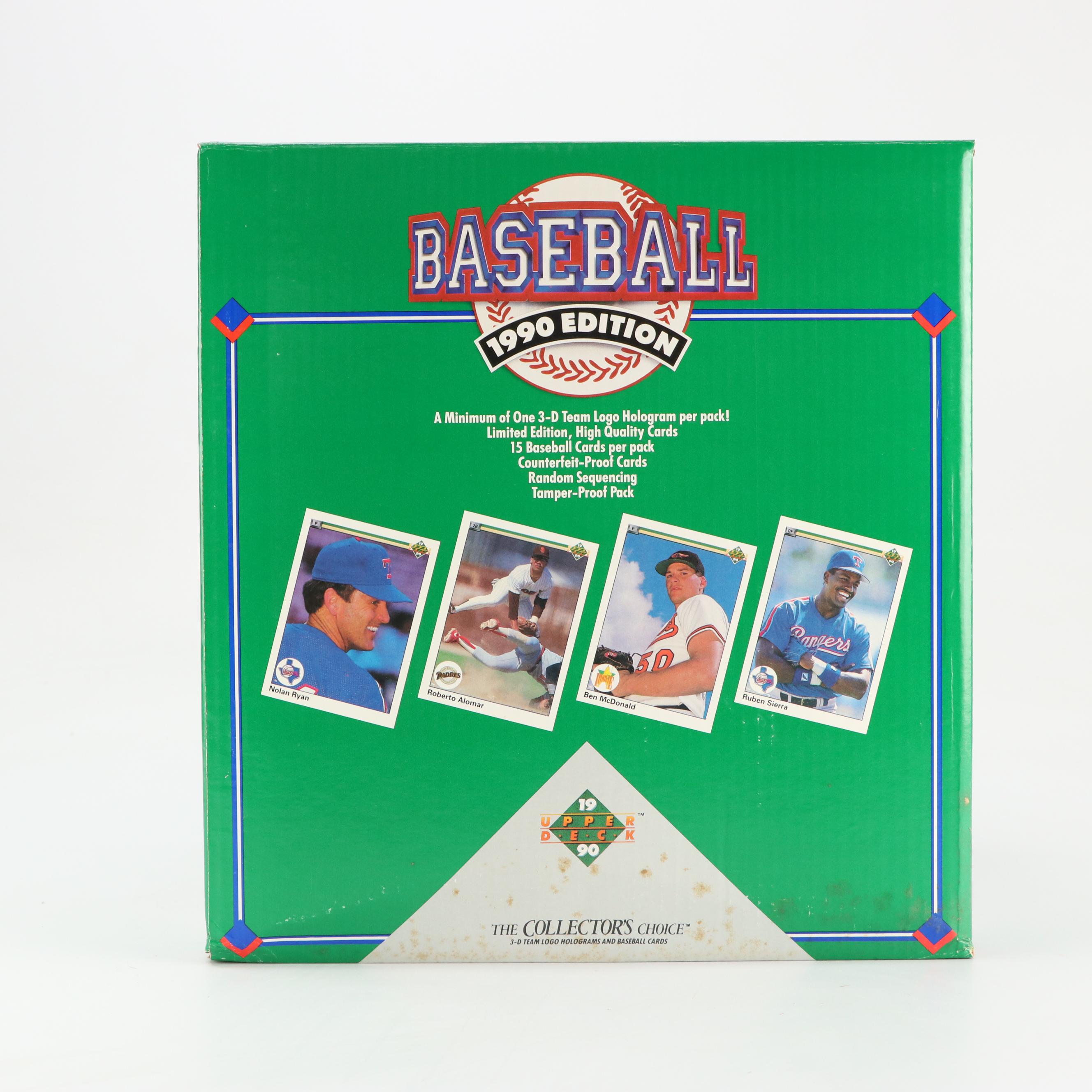 1990 Upper Deck Sealed Baseball Cards Sets and Case