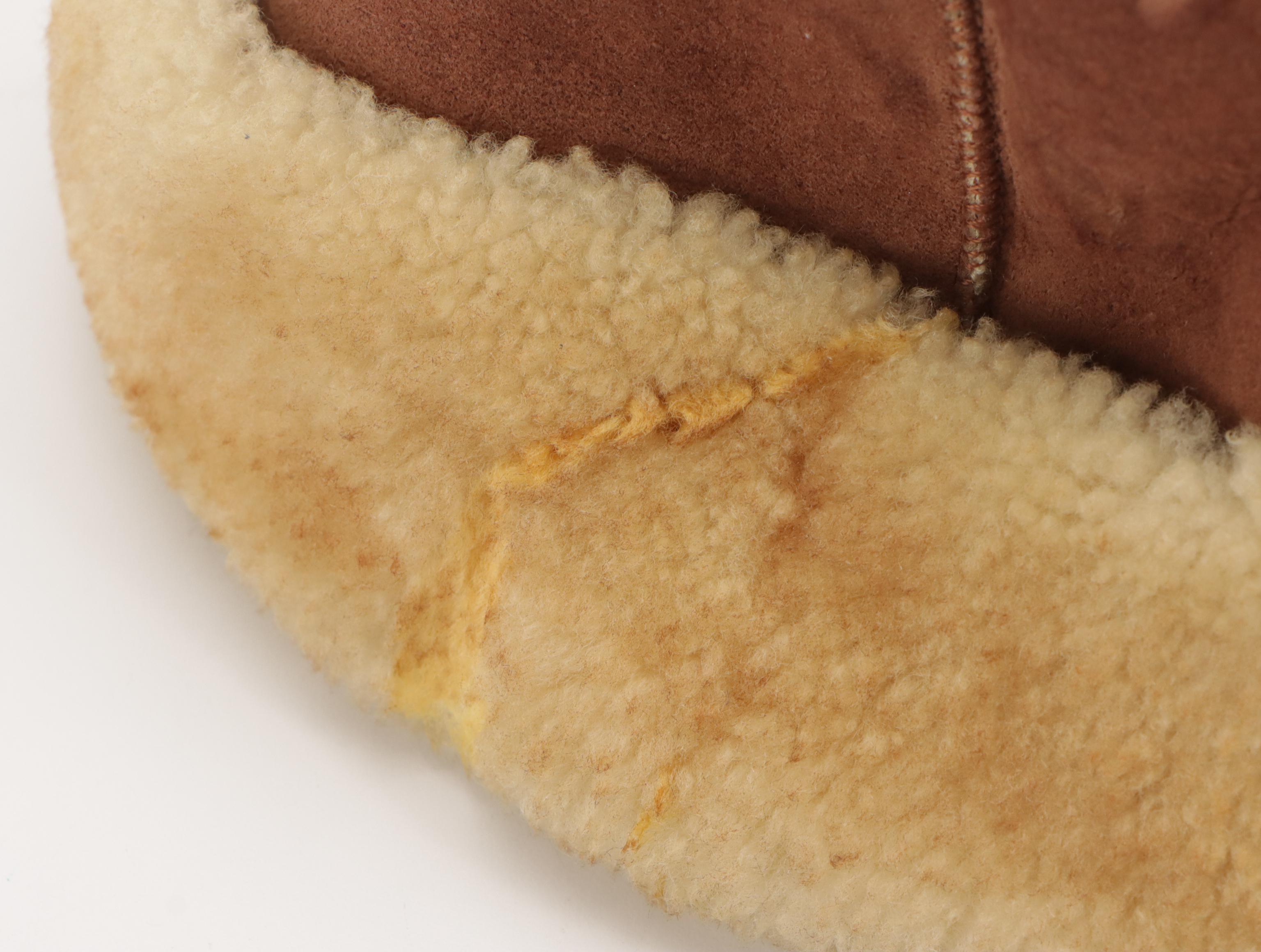 Vintage Shearling Hat with Sugarloaf and Granule Knit Beanies