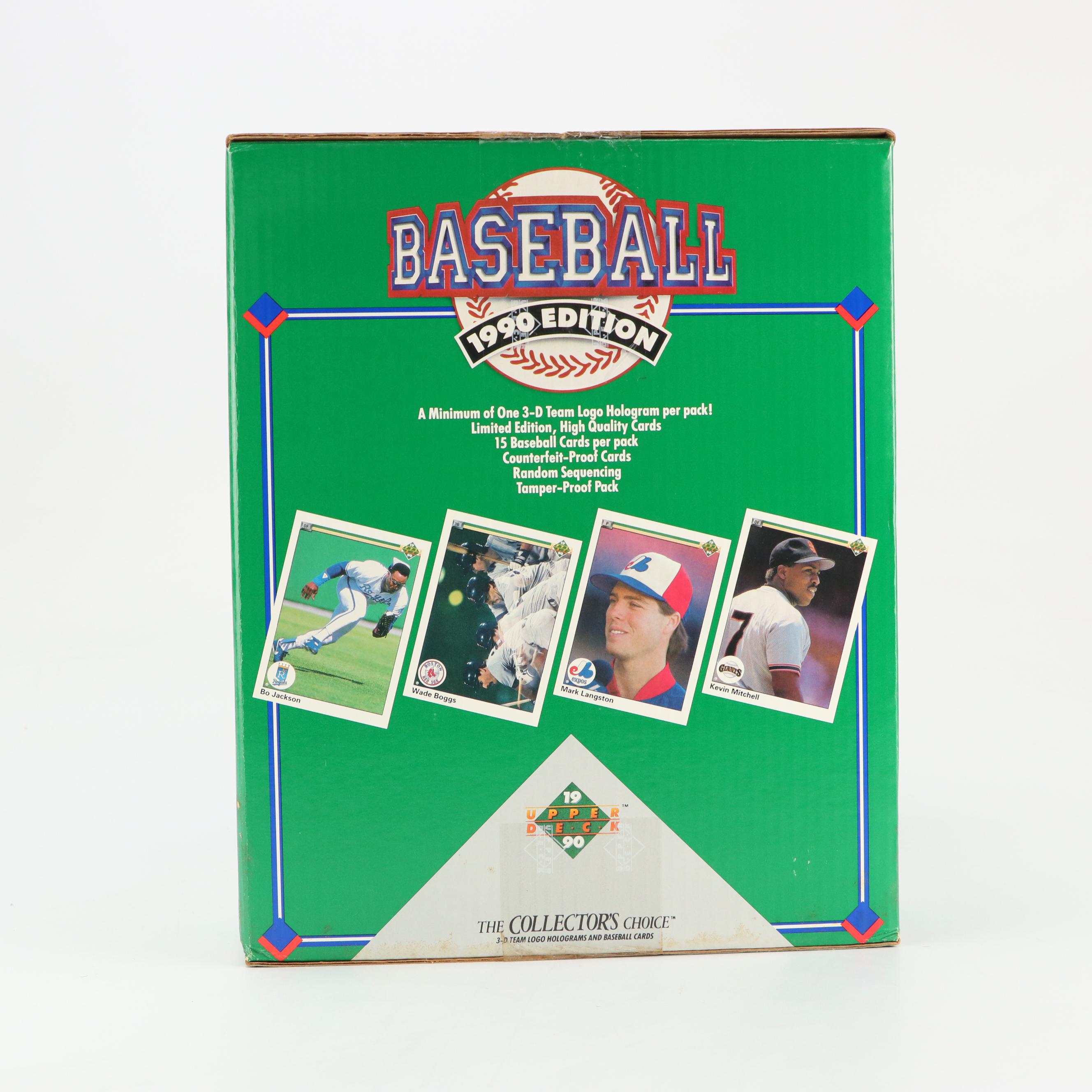 1990 Upper Deck Sealed Baseball Cards Sets and Case