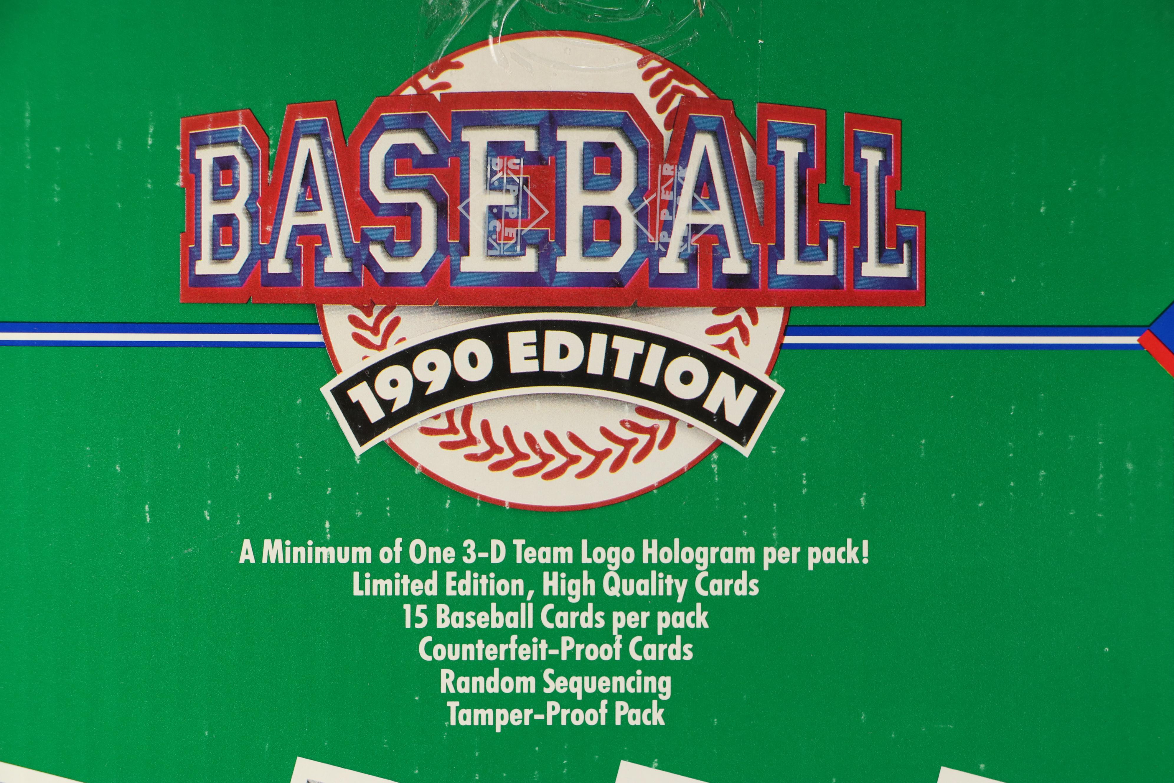 1990 Upper Deck Sealed Baseball Cards Sets and Case
