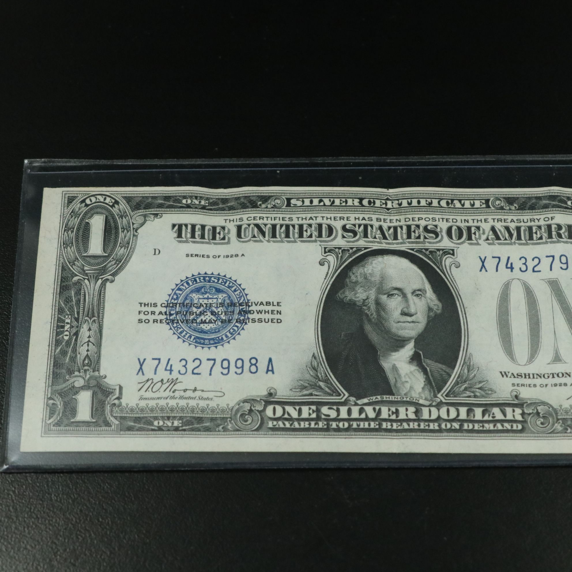 1928 A One Dollar Funny Back Silver Certificate