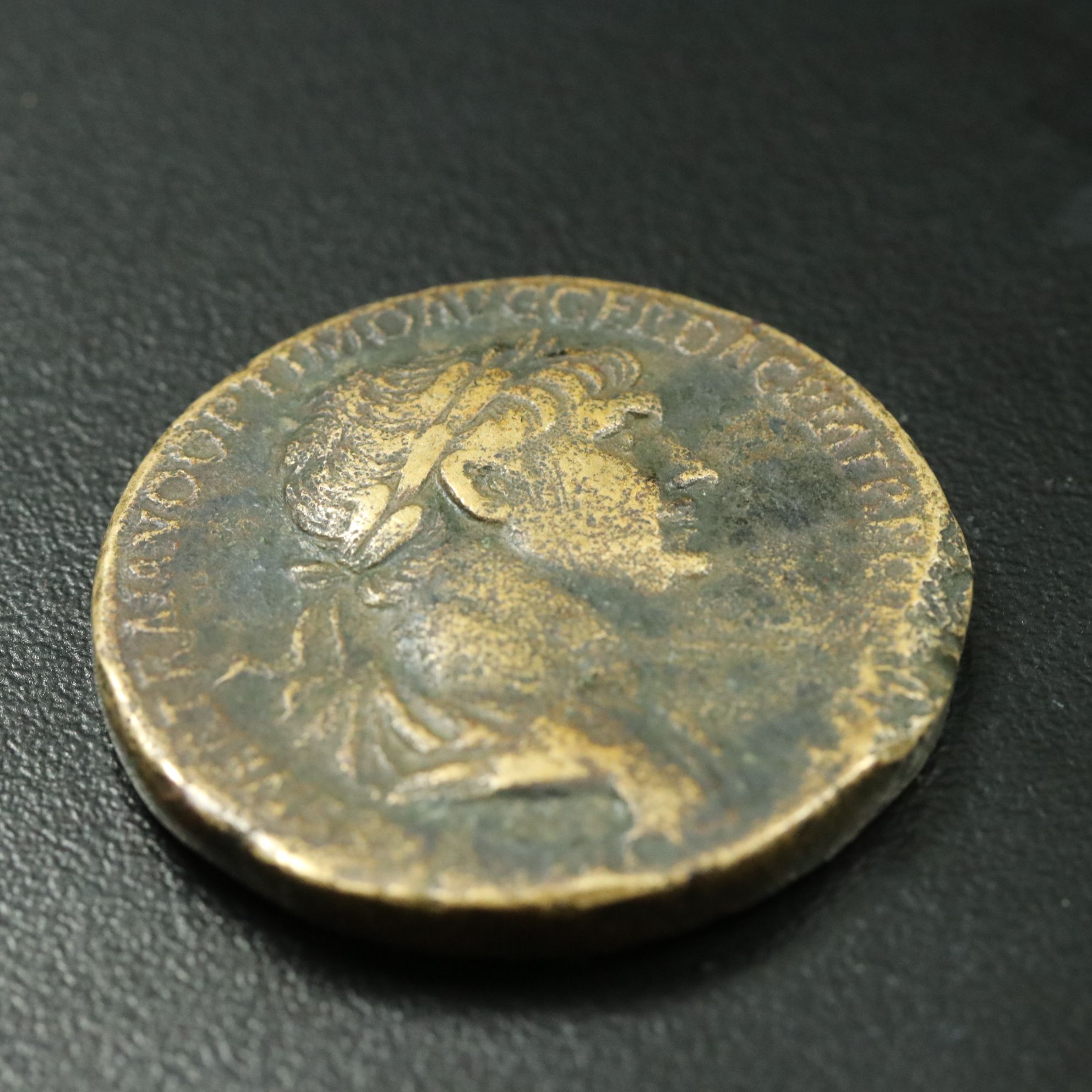 Ancient Roman Imperial Æ Sestertius Coin of Trajan, ca. 115 A.D.